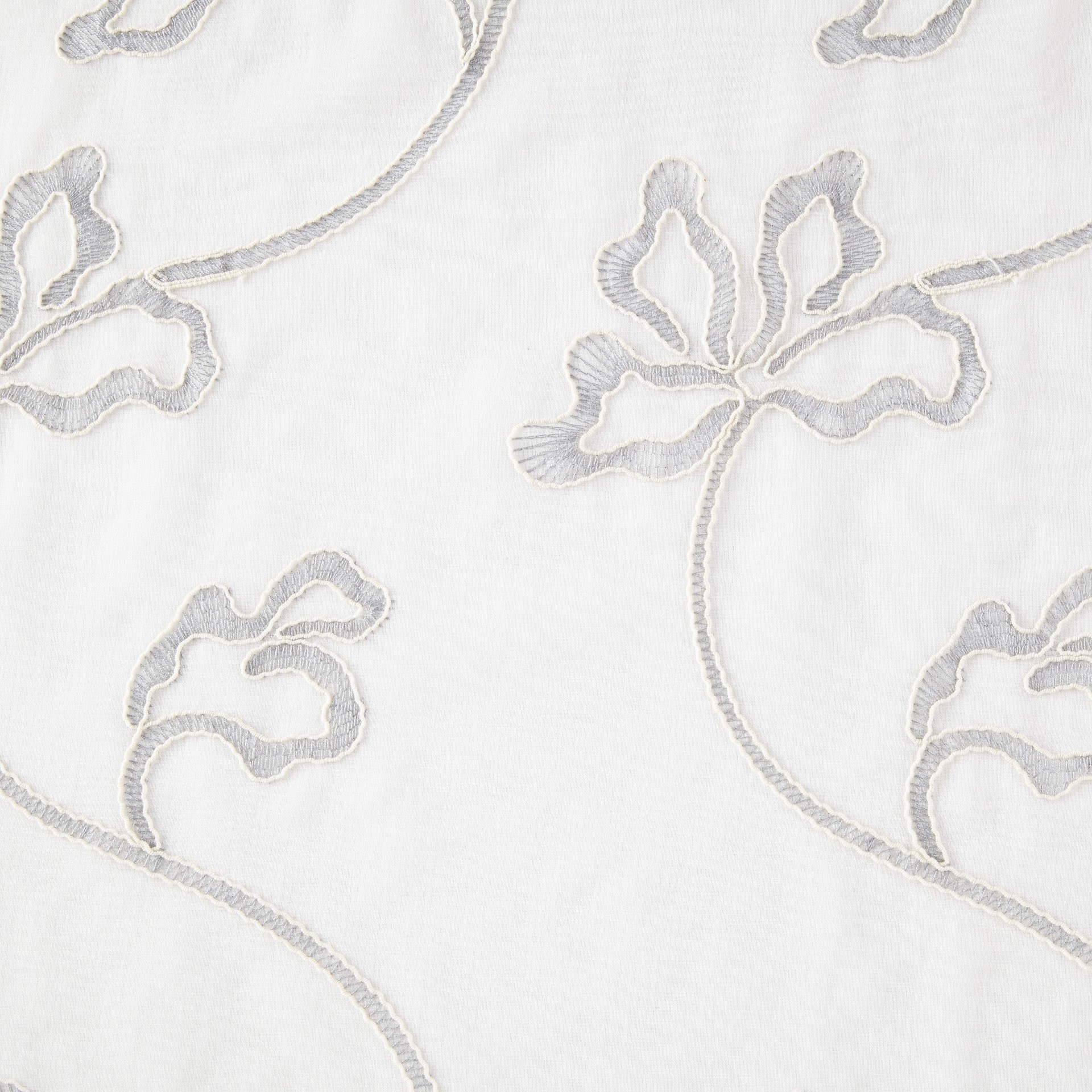 slide 3 of 6, allen + roth 84.0-in Grey Floral Sheer Rod pocket Single curtain panel, 1 ct