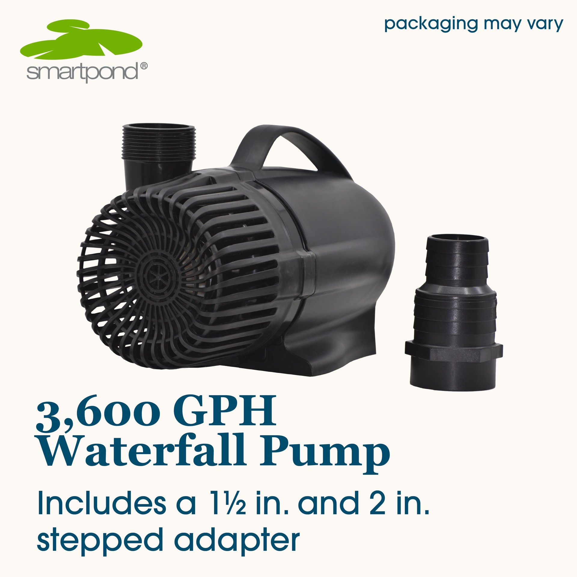 slide 2 of 6, smartpond 3600.0 -GPH Submersible Corded Electric Waterfall Pump, 1 ct