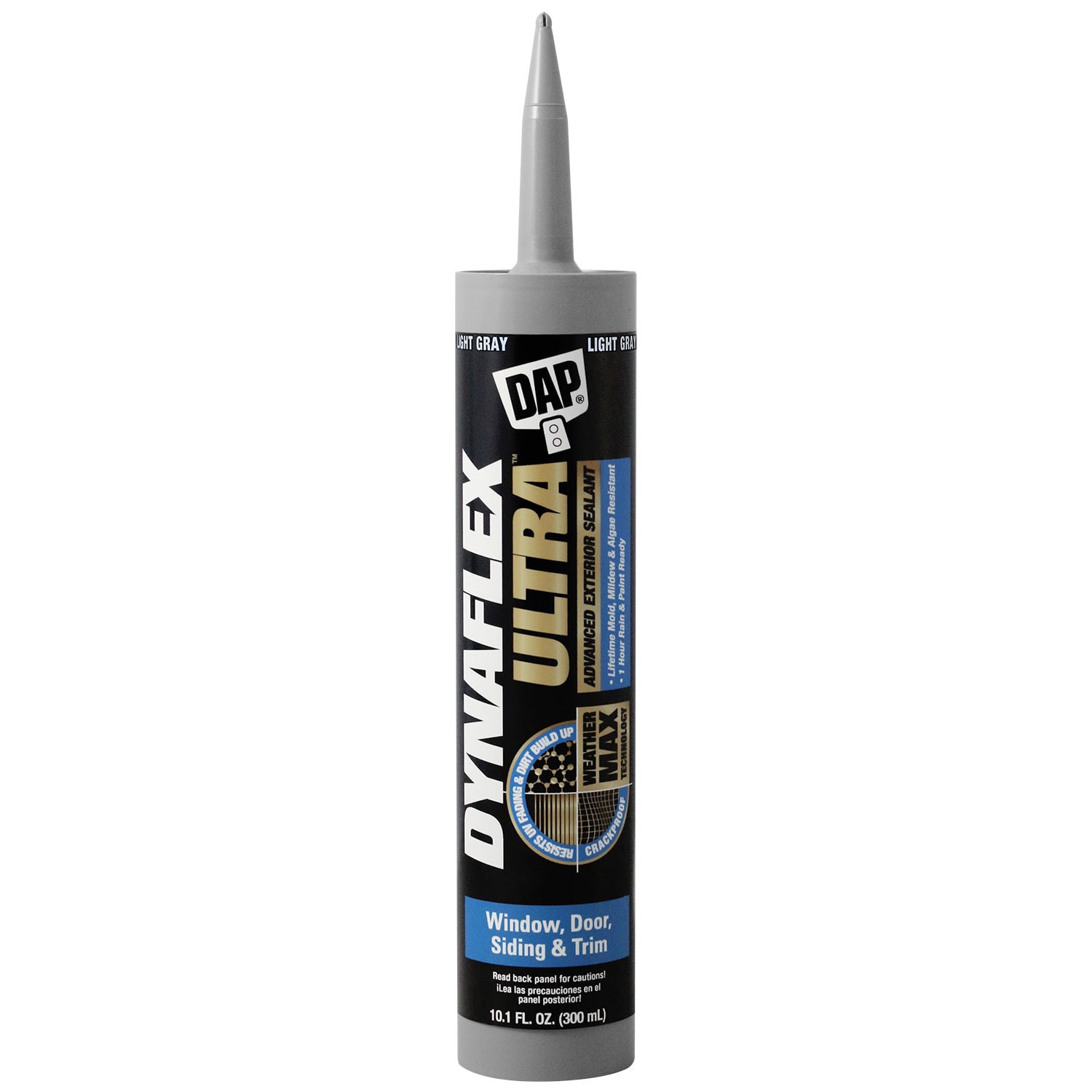 slide 1 of 6, DAP Dynaflex Ultra 10.1-oz Window and Door Light Gray Paintable Latex Caulk, 1 ct