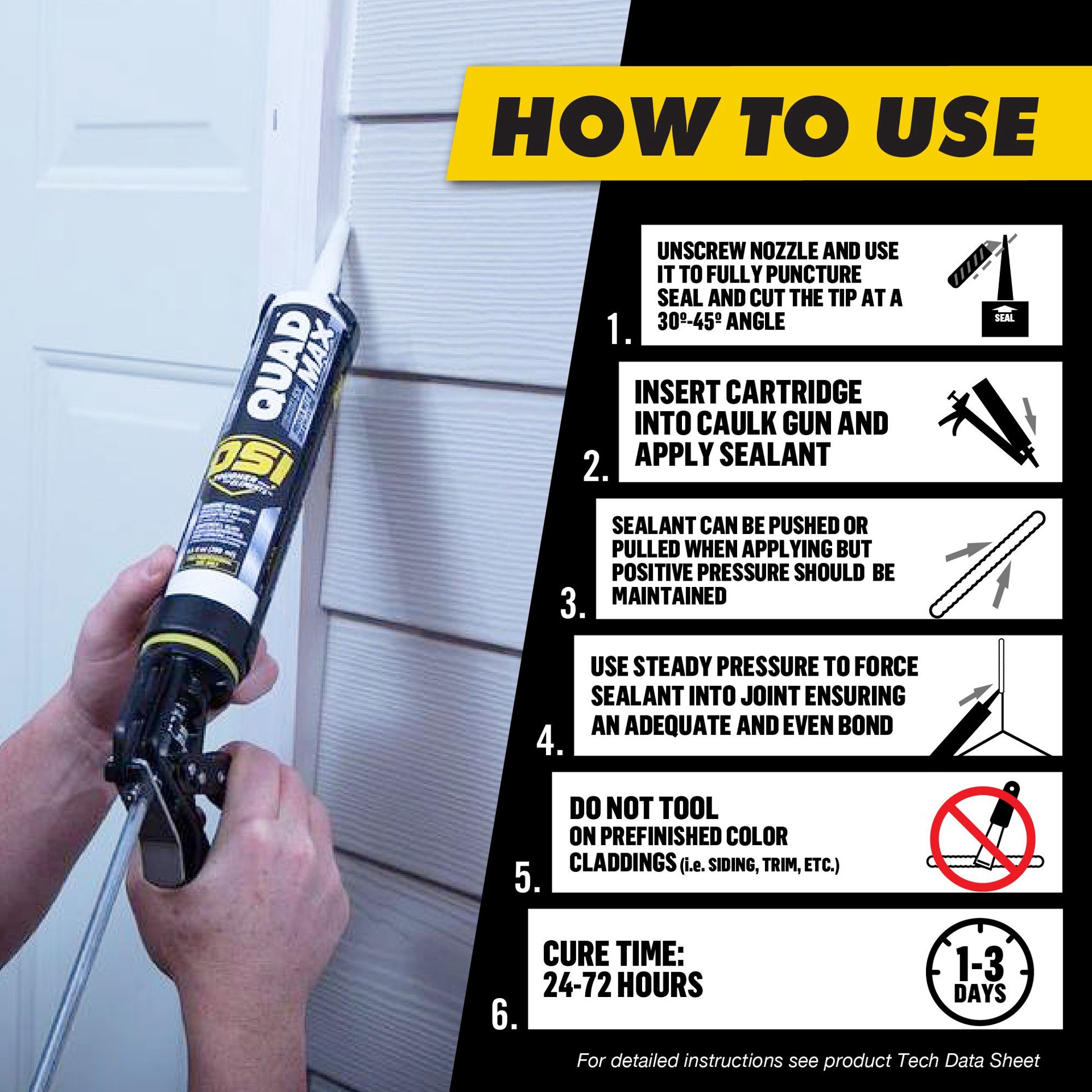 slide 6 of 6, OSI Quad Max 9-oz Window and Door Clear 000 Paintable Advanced Sealant Caulk, 1 ct