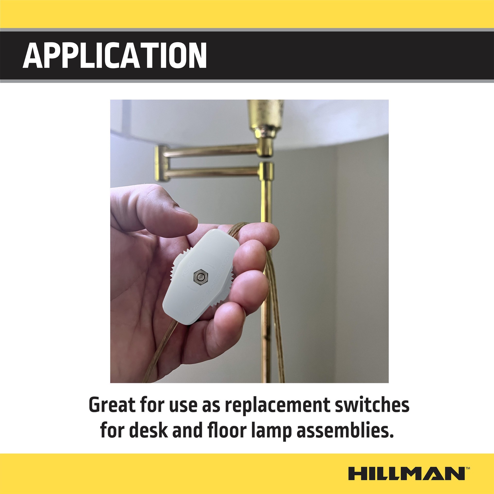 slide 5 of 5, Hillman 3-amp Single-pole Rotary Light Switch , White, 1 ct