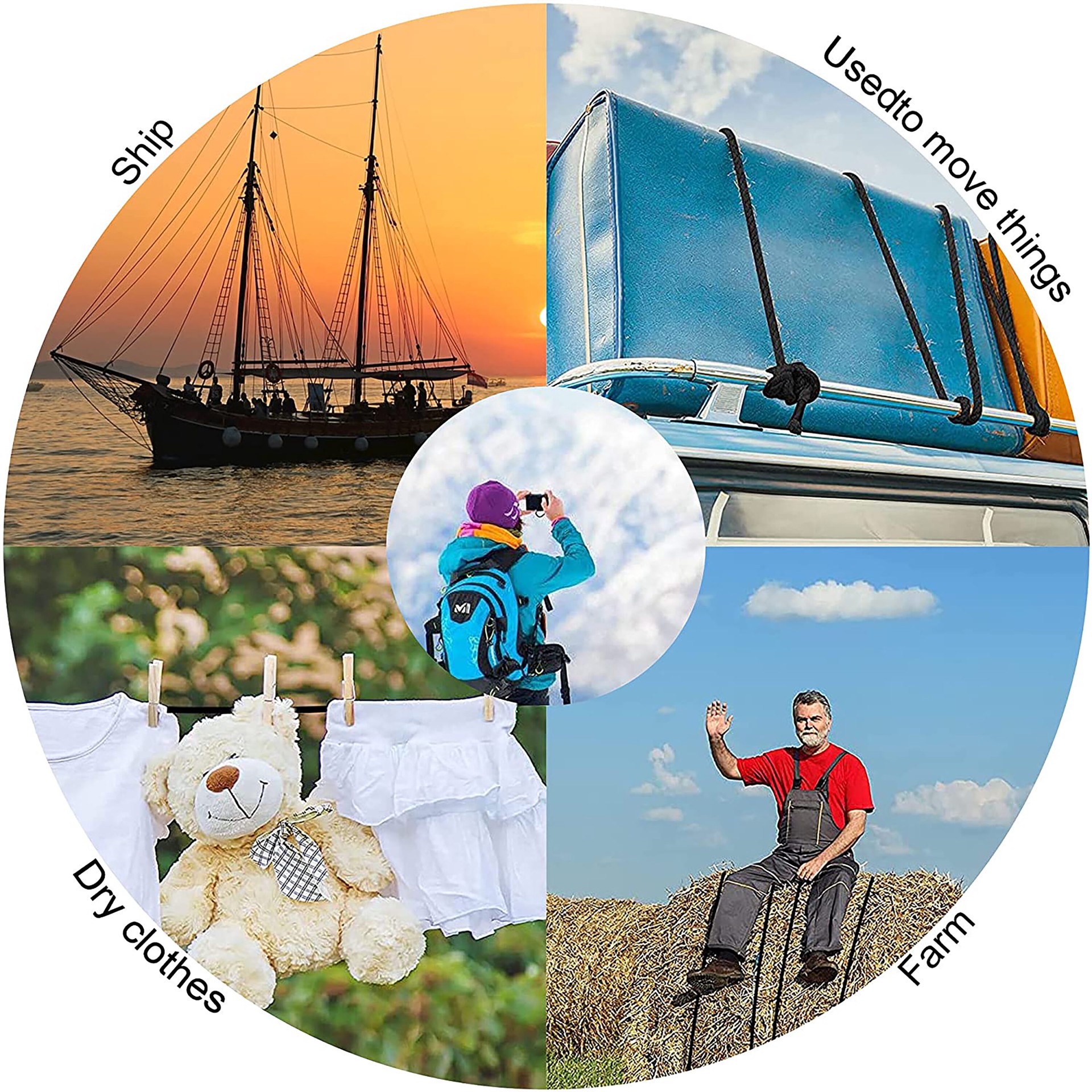 slide 4 of 6, RELIABILT 25.0-ft x 0.375-in Braided Polypropylene Rope (By-the-Roll), 1 ct