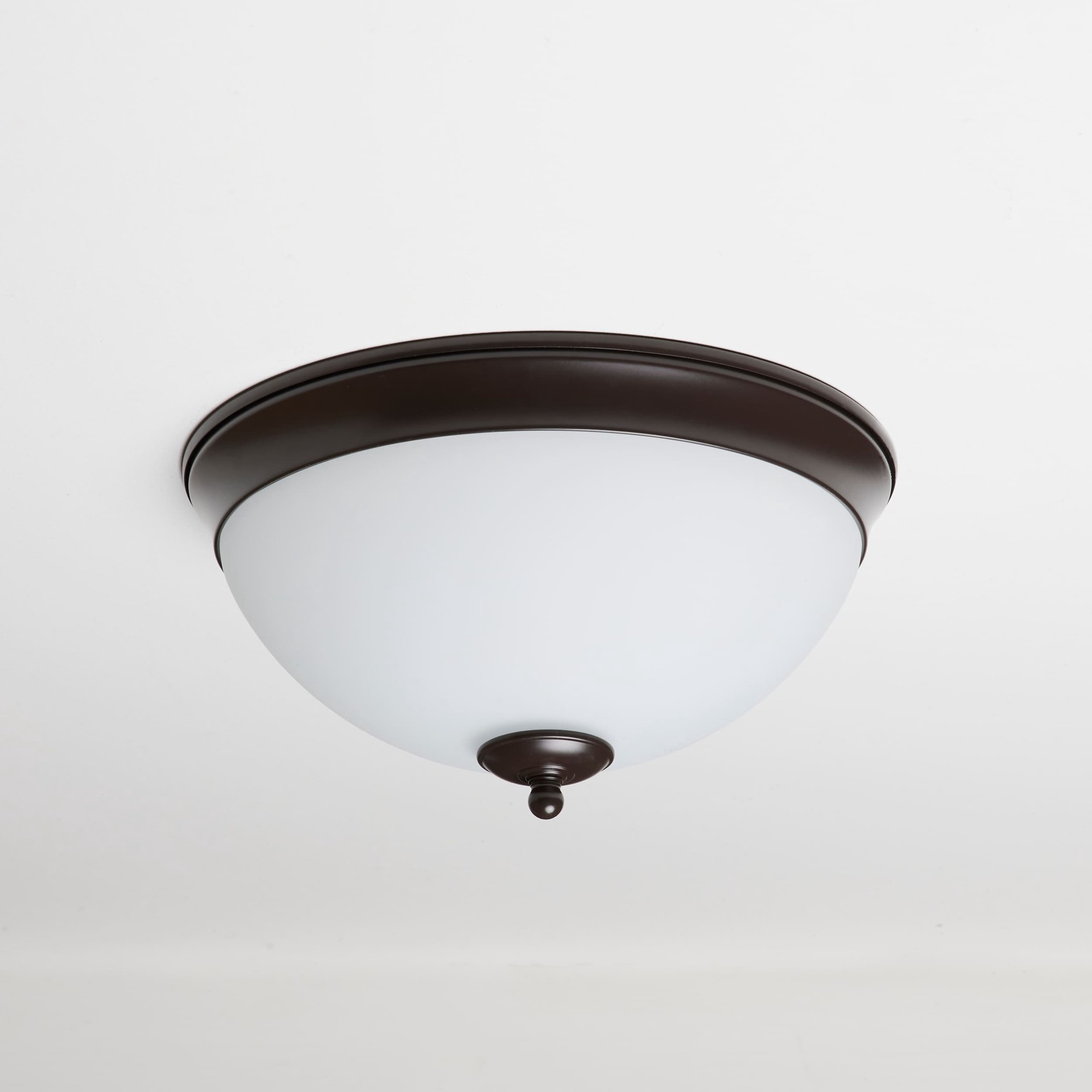 slide 6 of 6, Project Source 3.25-in x 9.75-in Bowl White Frost Flush mount light shade with 1-in Fitter (Setscrew Fitter), 1 ct