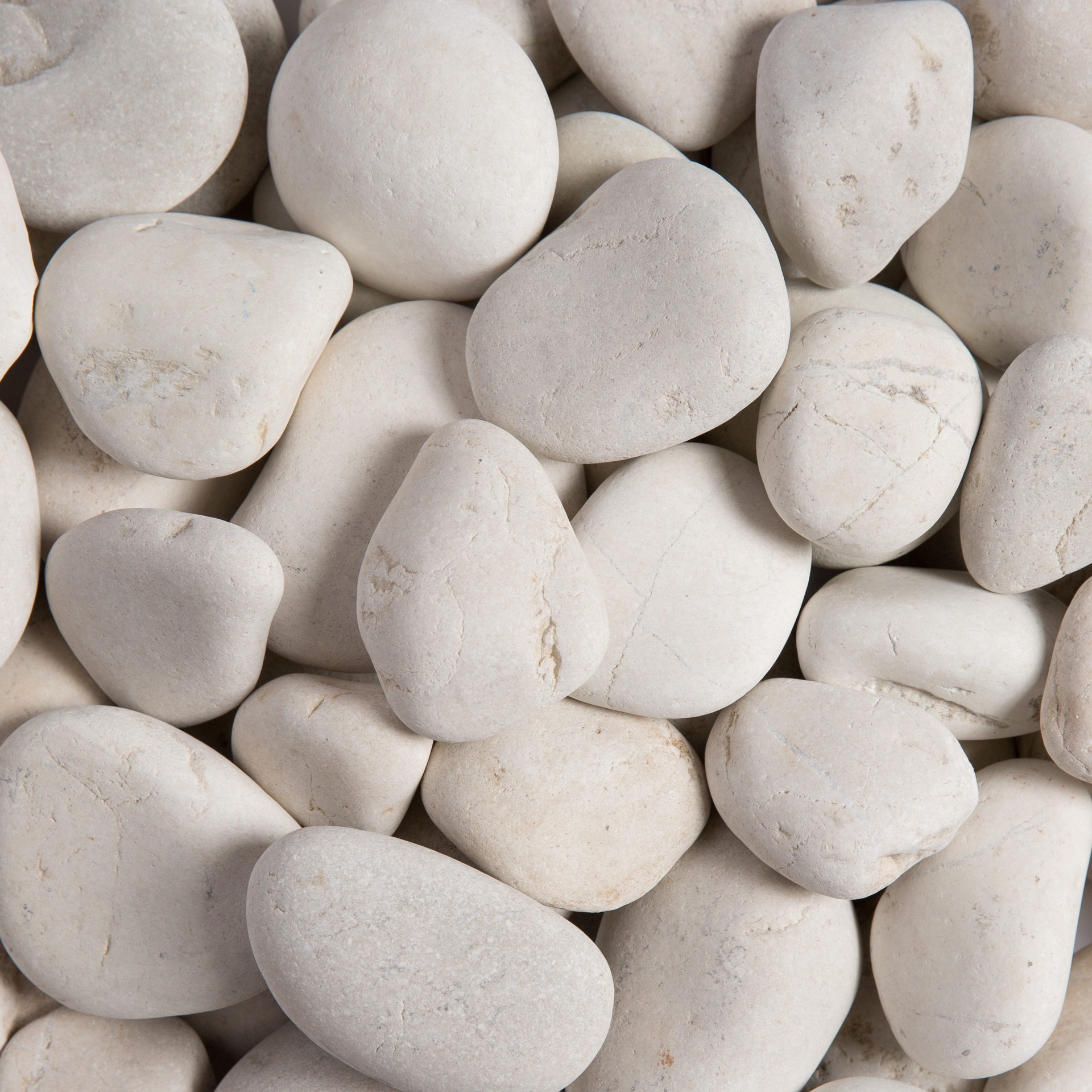 slide 3 of 6, Beach Pebble Company 0.4 Cubic feet 30-lb White Pebbles ( 0.5 - 3.0-in Rock Size ), 1 ct