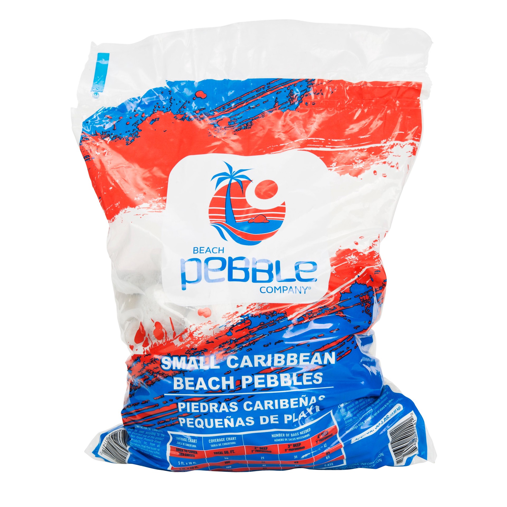 slide 1 of 6, Beach Pebble Company 0.4 Cubic feet 30-lb White Pebbles ( 0.5 - 3.0-in Rock Size ), 1 ct