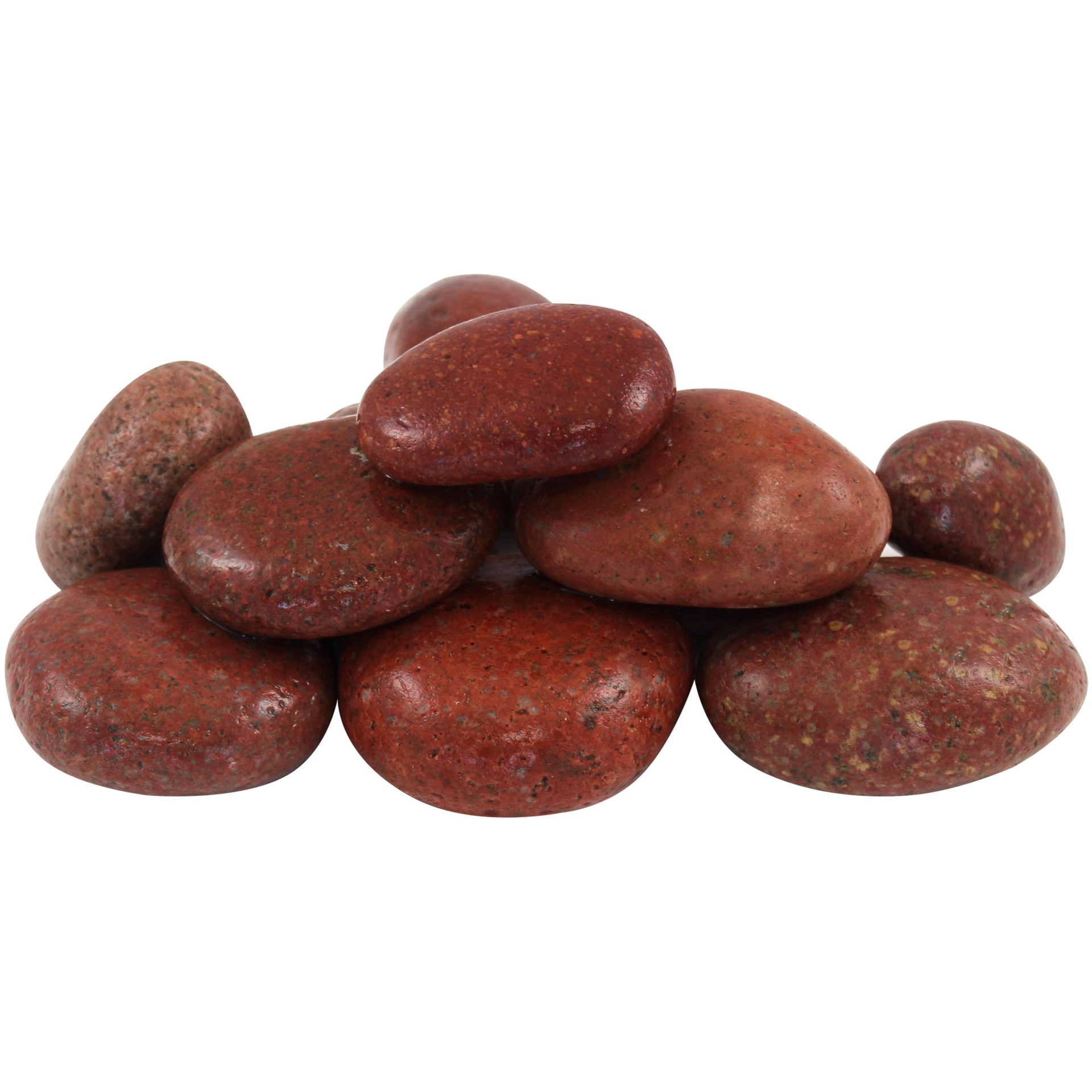 slide 4 of 6, Beach Pebble Company 0.4 Cubic feet 30-lb Red Mexican beach pebbles ( 0.5 - 3.0-in Rock Size ), 1 ct