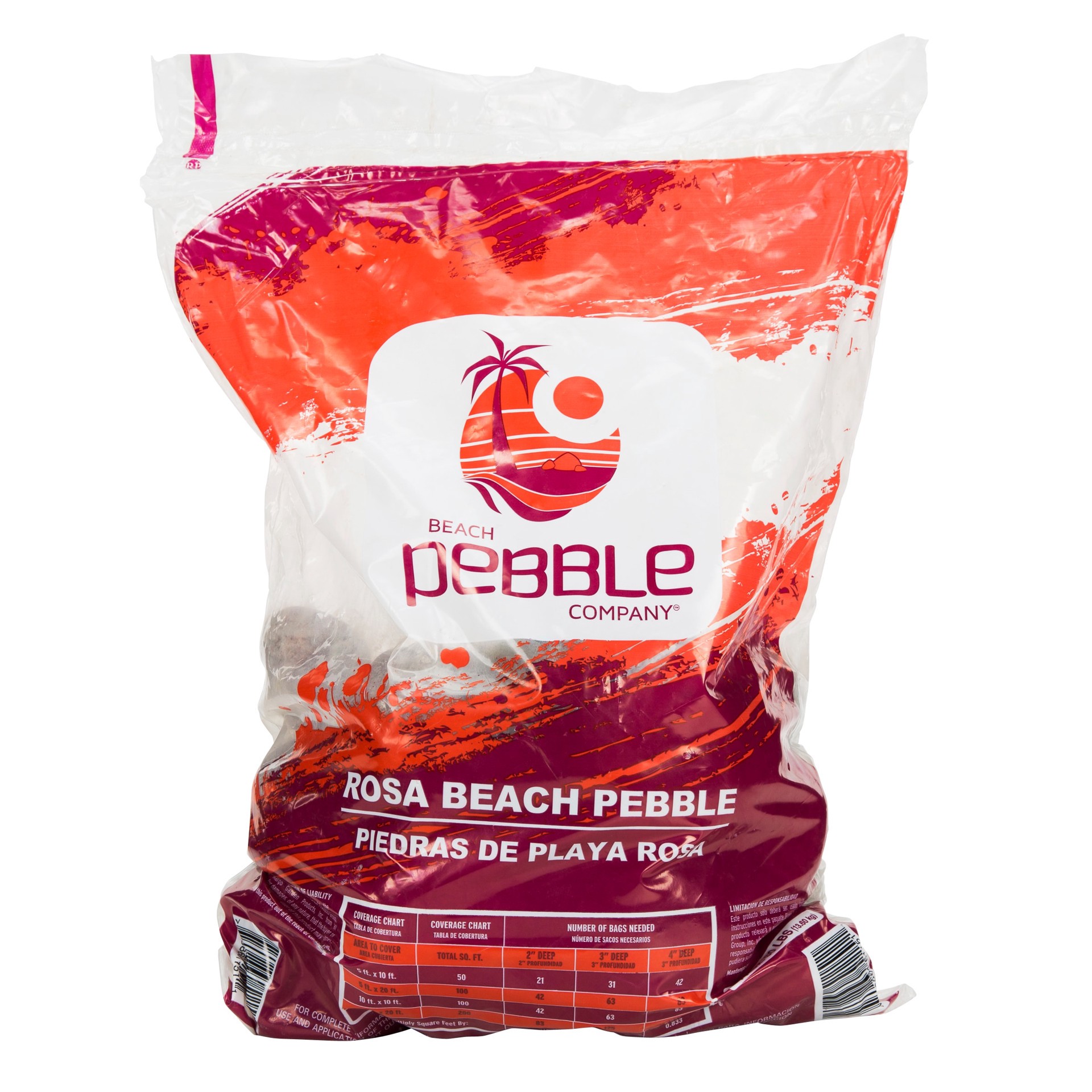slide 1 of 6, Beach Pebble Company 0.4 Cubic feet 30-lb Red Mexican beach pebbles ( 0.5 - 3.0-in Rock Size ), 1 ct
