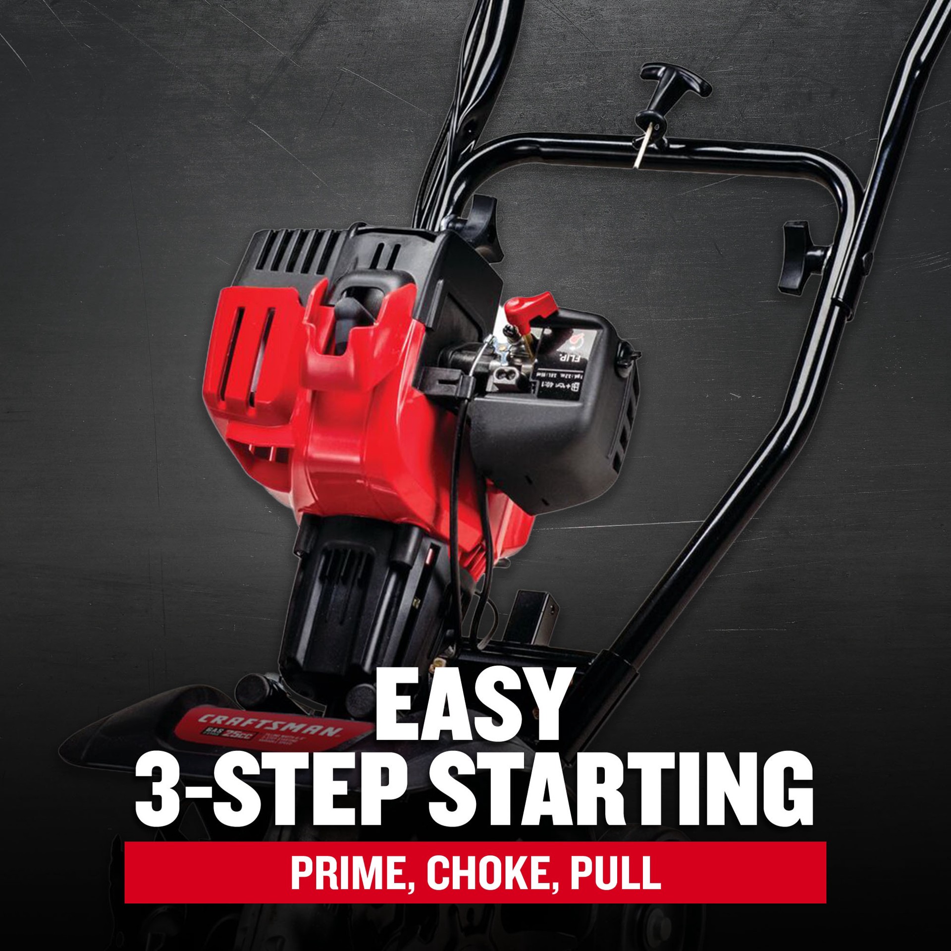 slide 5 of 6, CRAFTSMAN 25-cc 2-cycle 9-in Forward-rotating Gas Cultivator, 1 ct