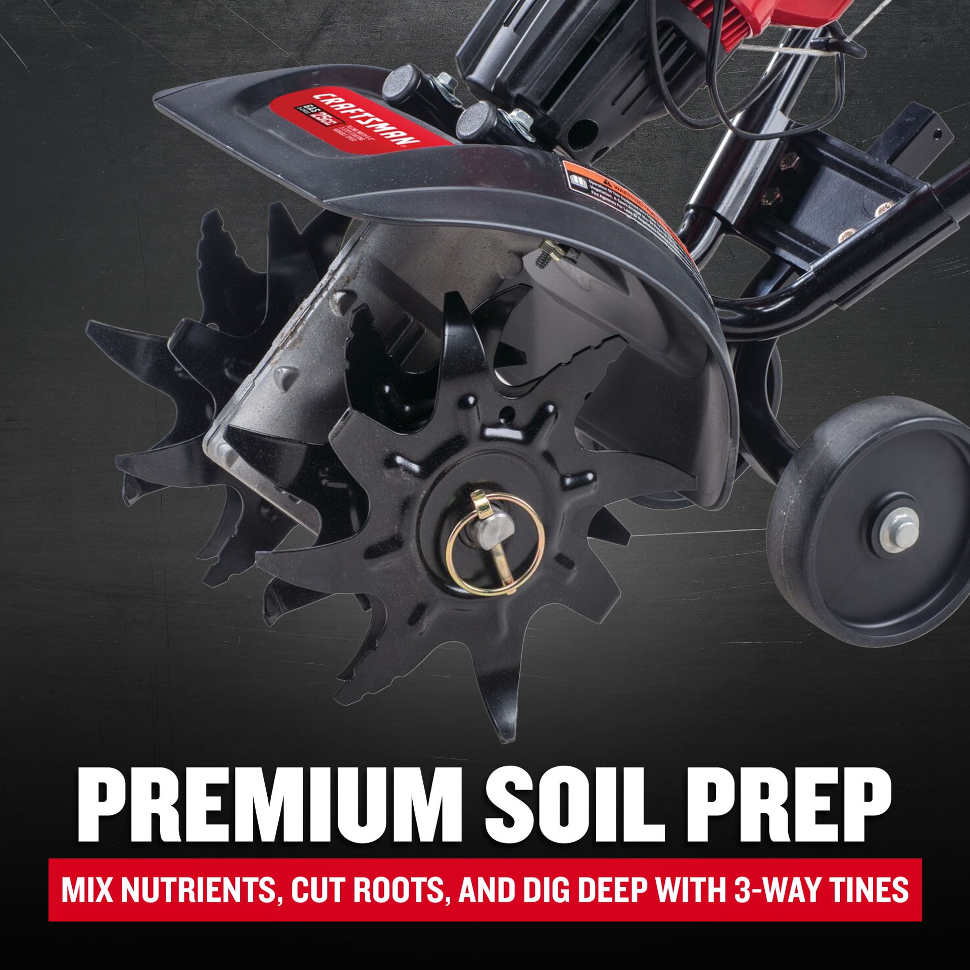 slide 6 of 6, CRAFTSMAN 25-cc 2-cycle 9-in Forward-rotating Gas Cultivator, 1 ct