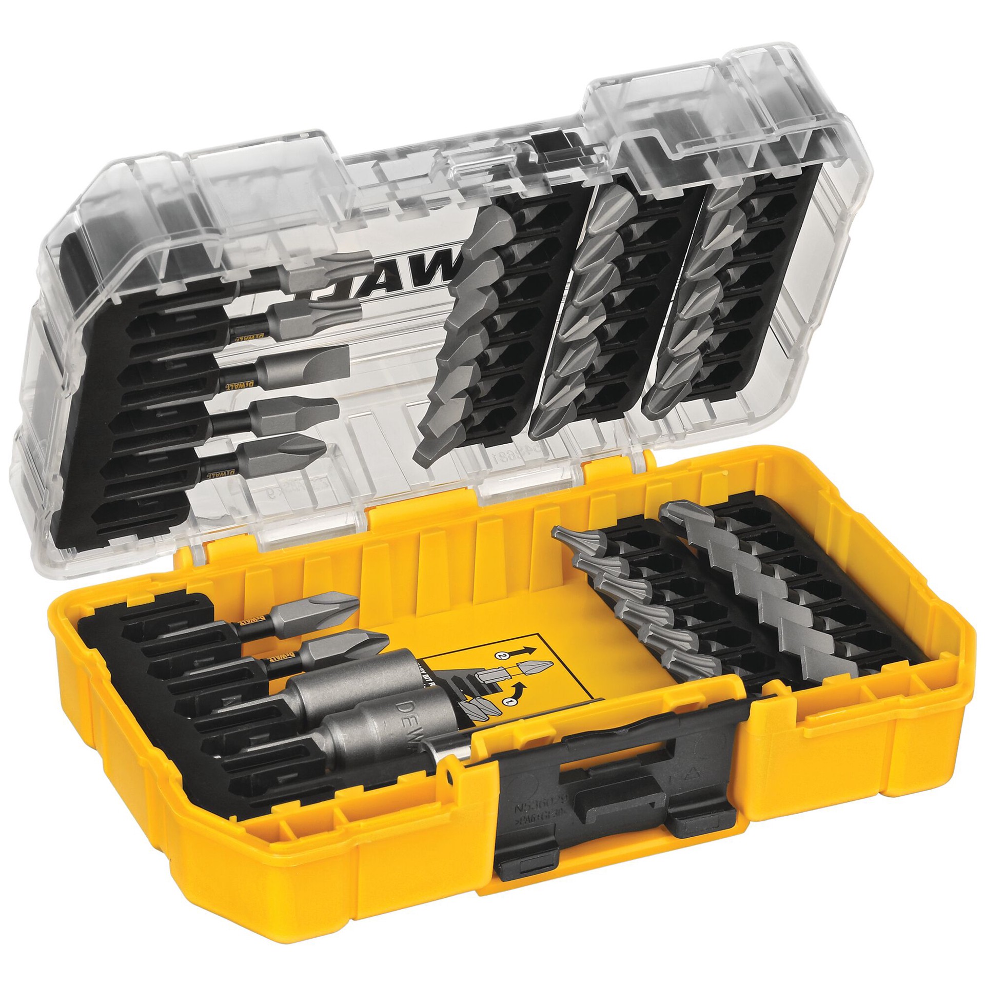 slide 4 of 5, DEWALT Tough Grip Screwdriver Bit Set (45-Piece), 1 ct