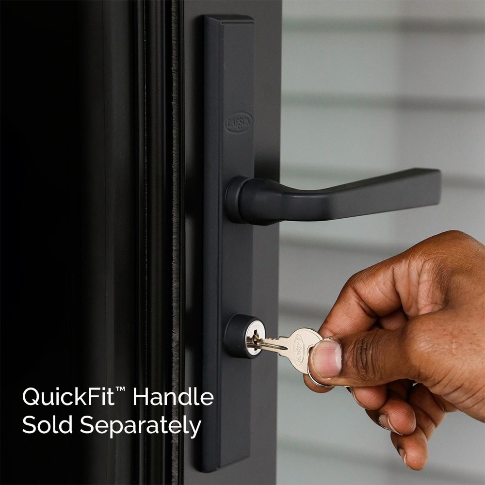 slide 3 of 6, LARSON QuickFit Matte Black Lockable Storm door New installation Handleset, 1 ct