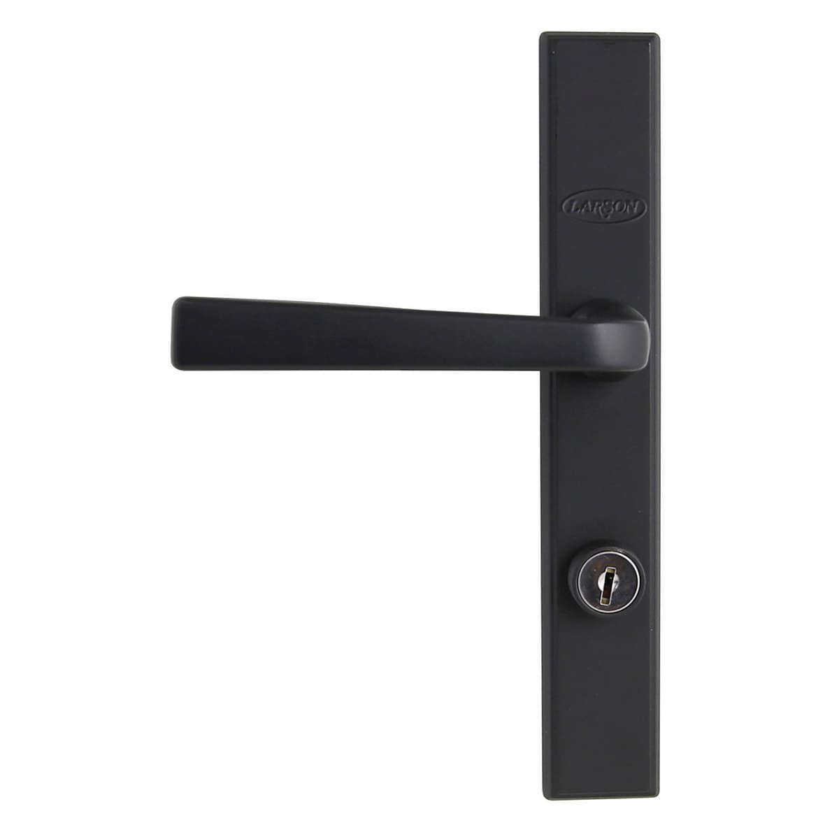slide 1 of 6, LARSON QuickFit Matte Black Lockable Storm door New installation Handleset, 1 ct