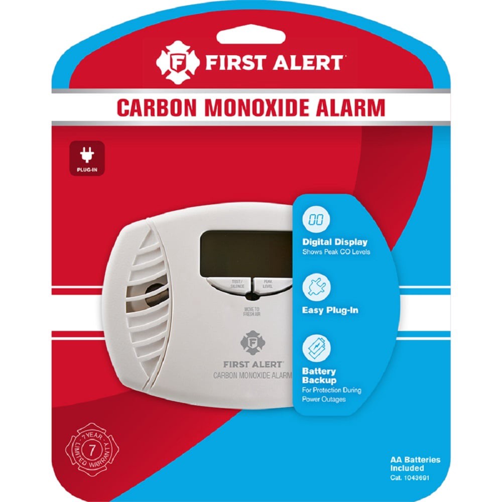 slide 1 of 6, First Alert Plug-in Carbon Monoxide Detector, 1 ct