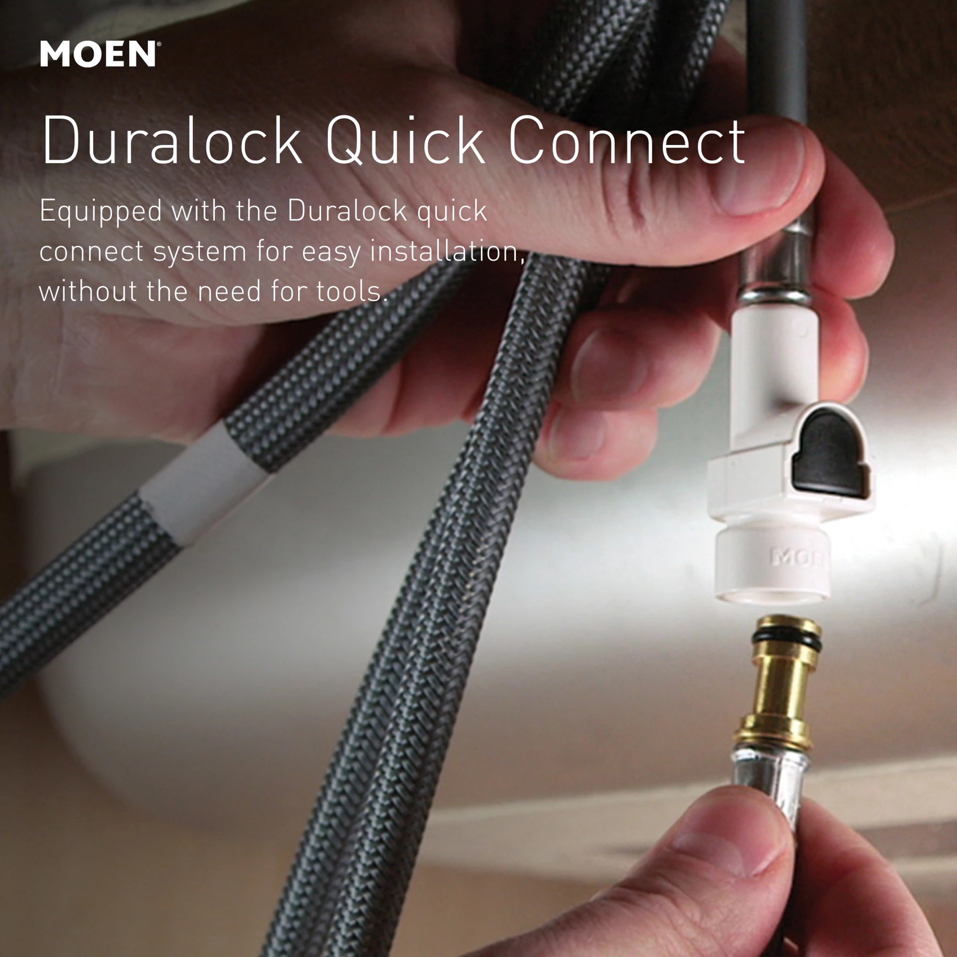 slide 6 of 6, Moen Georgene Spot Resist Stainless Single Handle Deck-mount Pull-down Kitchen Faucet with Sprayer (Includes Deck Plate), 1 ct