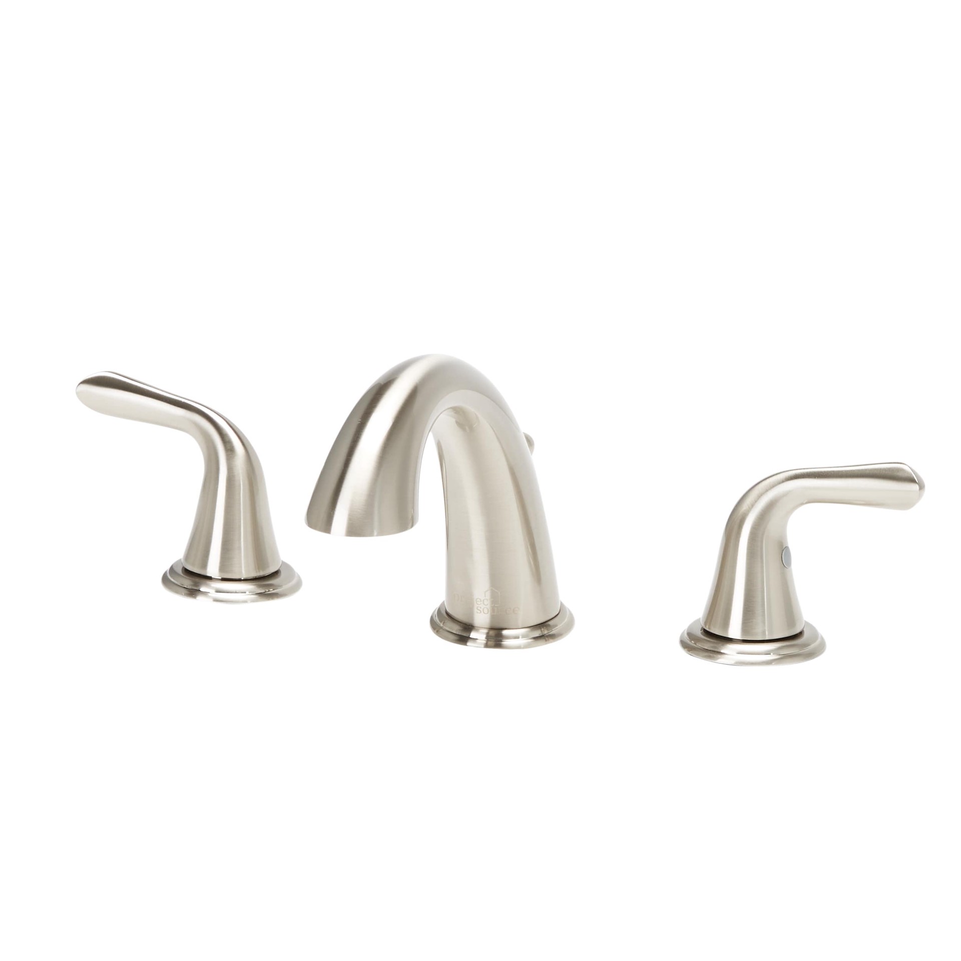 slide 3 of 6, Project Source Dover Brushed Nickel Widespread 2-handle WaterSense Mid-arc Residential Handle Bathroom Sink Faucet with Drain, 1 ct