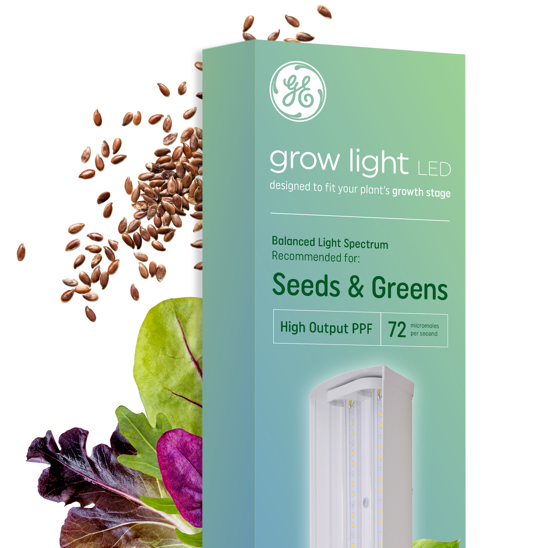 slide 1 of 6, GE 24.0-in 1 -Light White 250 -Watt Balanced spectrum LED Grow light kit, 1 ct