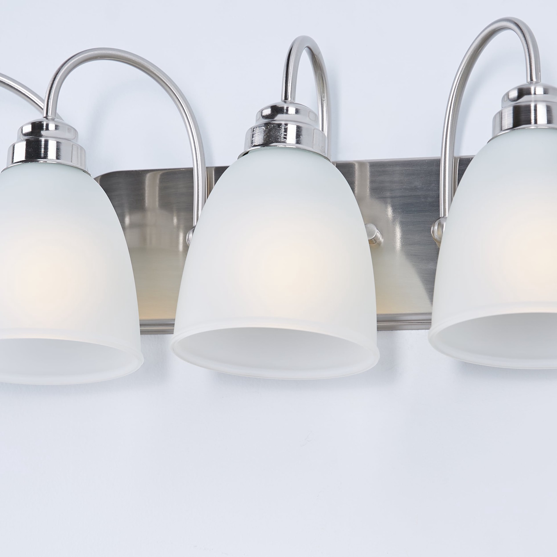 slide 2 of 6, Project Source Wynfield 31.5-in 5 -Light Brushed Nickel Traditional Vanity light, 1 ct