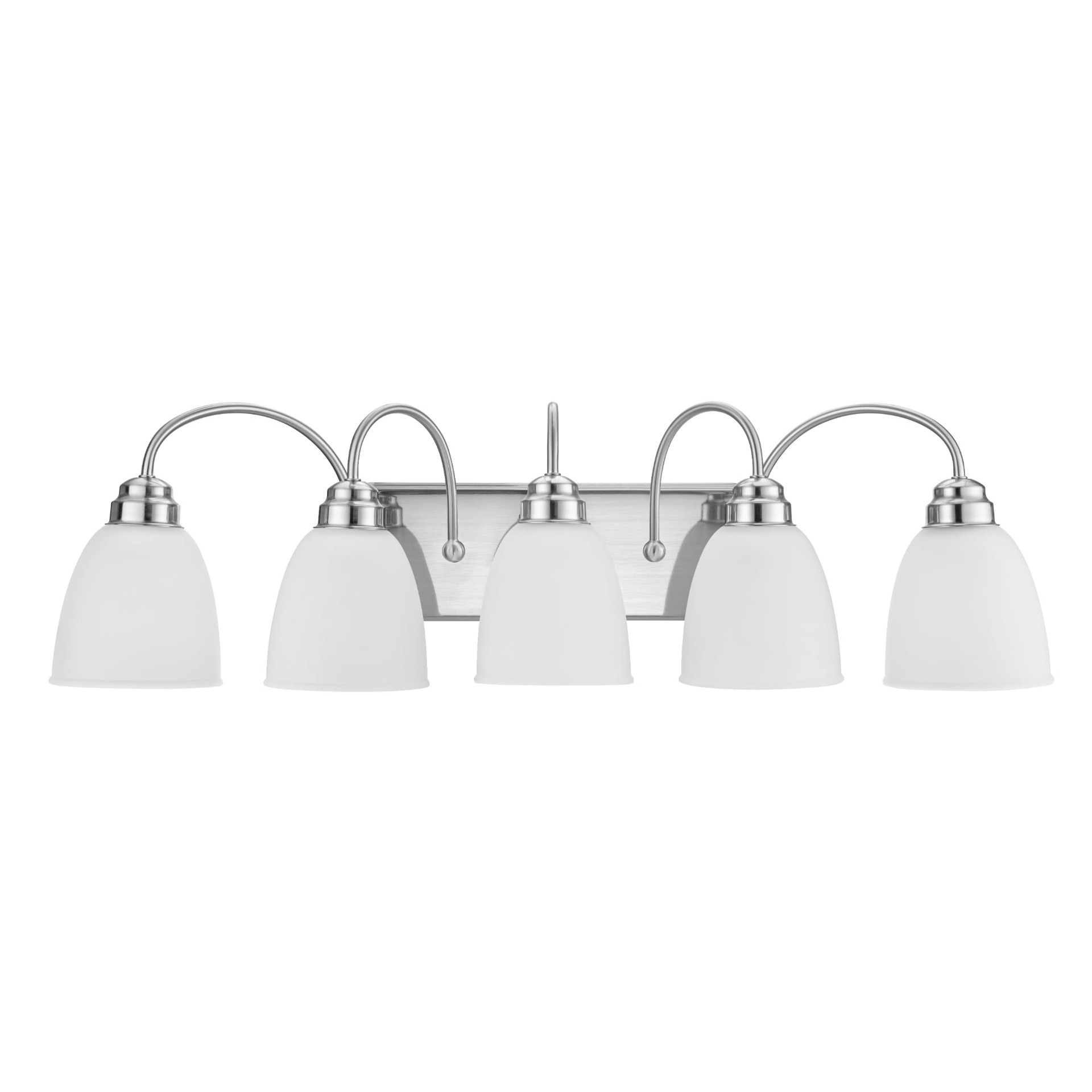 slide 6 of 6, Project Source Wynfield 31.5-in 5 -Light Brushed Nickel Traditional Vanity light, 1 ct