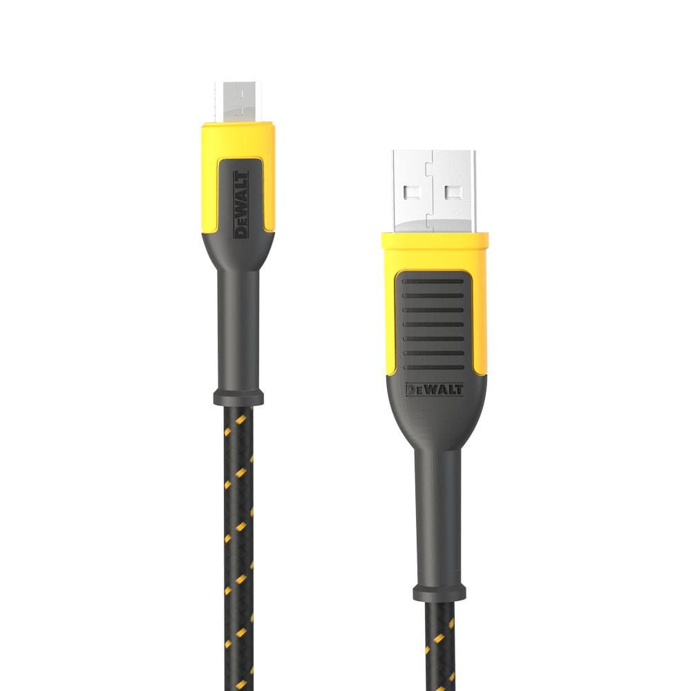 slide 1 of 6, DEWALT 6-ft USB Micro Black Cable, 1 ct
