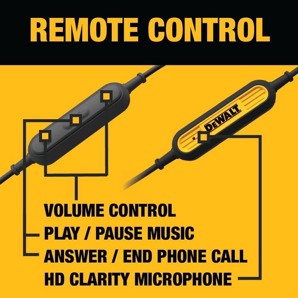 slide 3 of 6, DEWALT Jobsite Pro Earbud Headphones, 1 ct