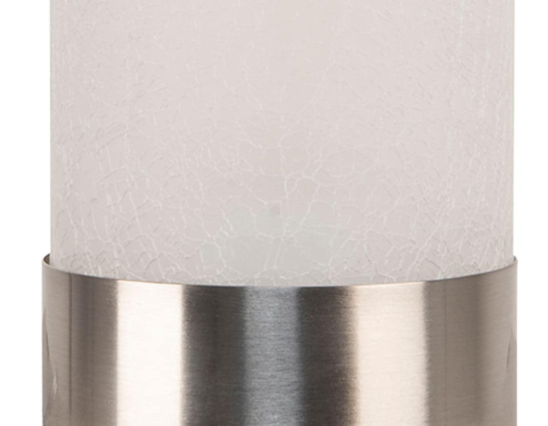 slide 4 of 6, allen + roth 10-in Brushed nickel Touch Uplight Table Lamp with Glass Shade, 1 ct