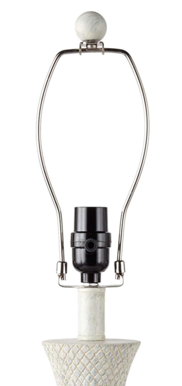 slide 4 of 6, allen + roth 27-in White Plug-in 3-way Lamp Base, 1 ct