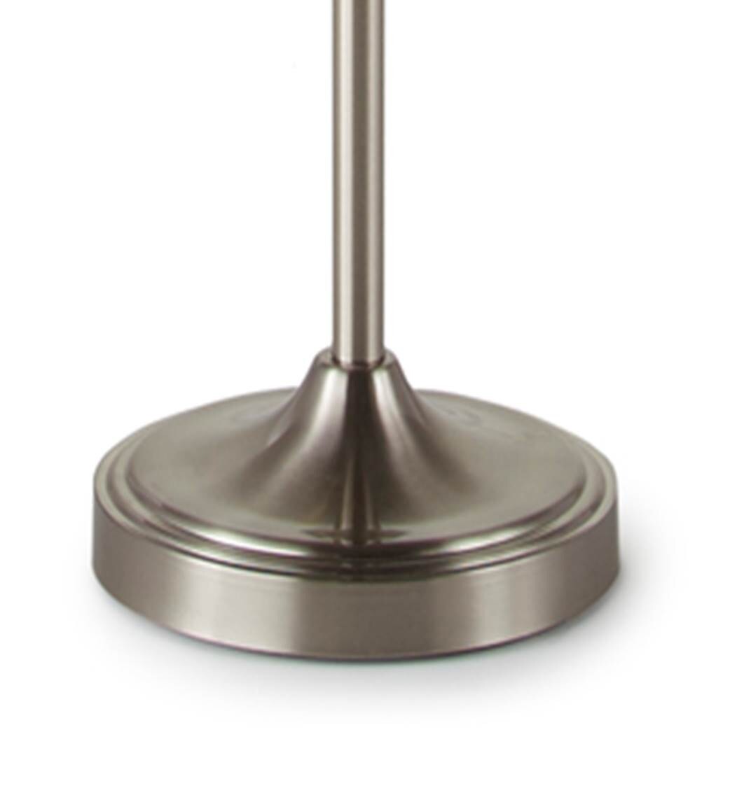 slide 6 of 6, allen + roth 60-in Brushed Nickel Plug-in 3-way Metal Lamp Base, 1 ct