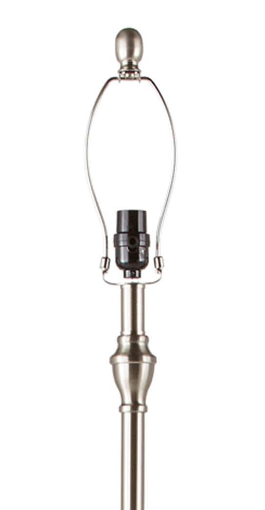 slide 5 of 6, allen + roth 60-in Brushed Nickel Plug-in 3-way Metal Lamp Base, 1 ct