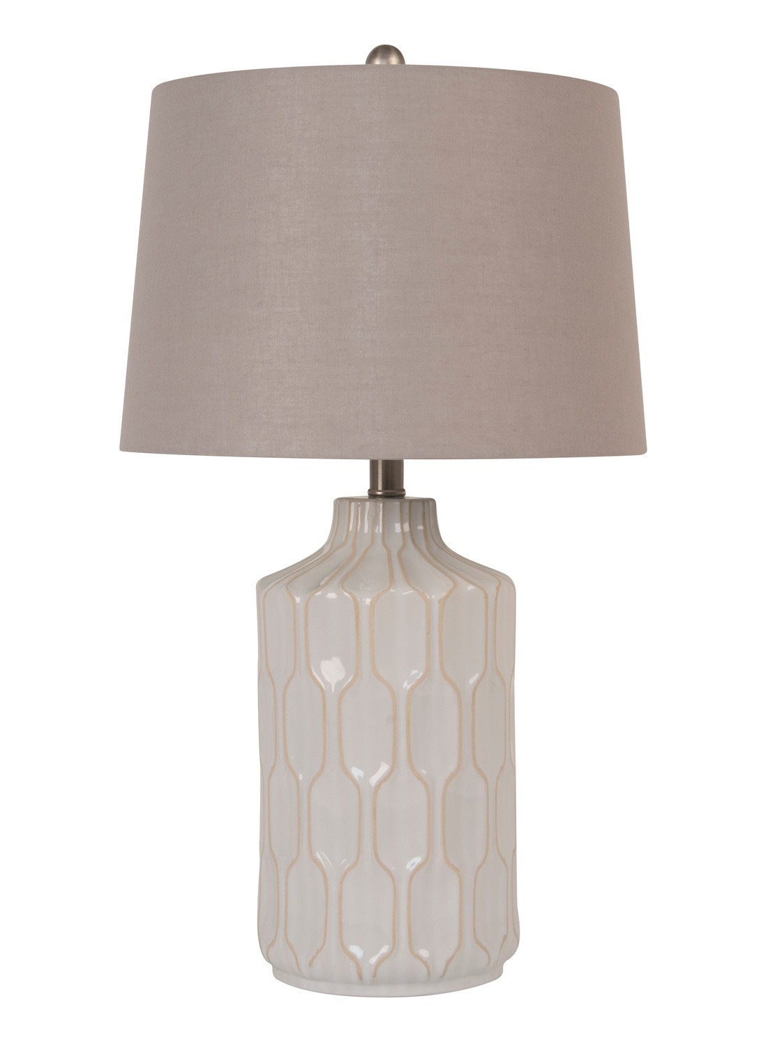 slide 5 of 6, allen + roth 25-in White Plug-in Ceramic Lamp Base, 1 ct