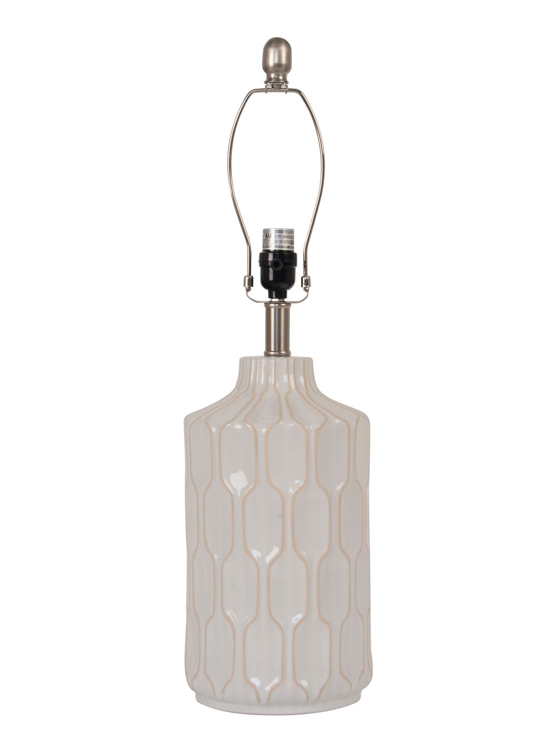 slide 1 of 6, allen + roth 25-in White Plug-in Ceramic Lamp Base, 1 ct