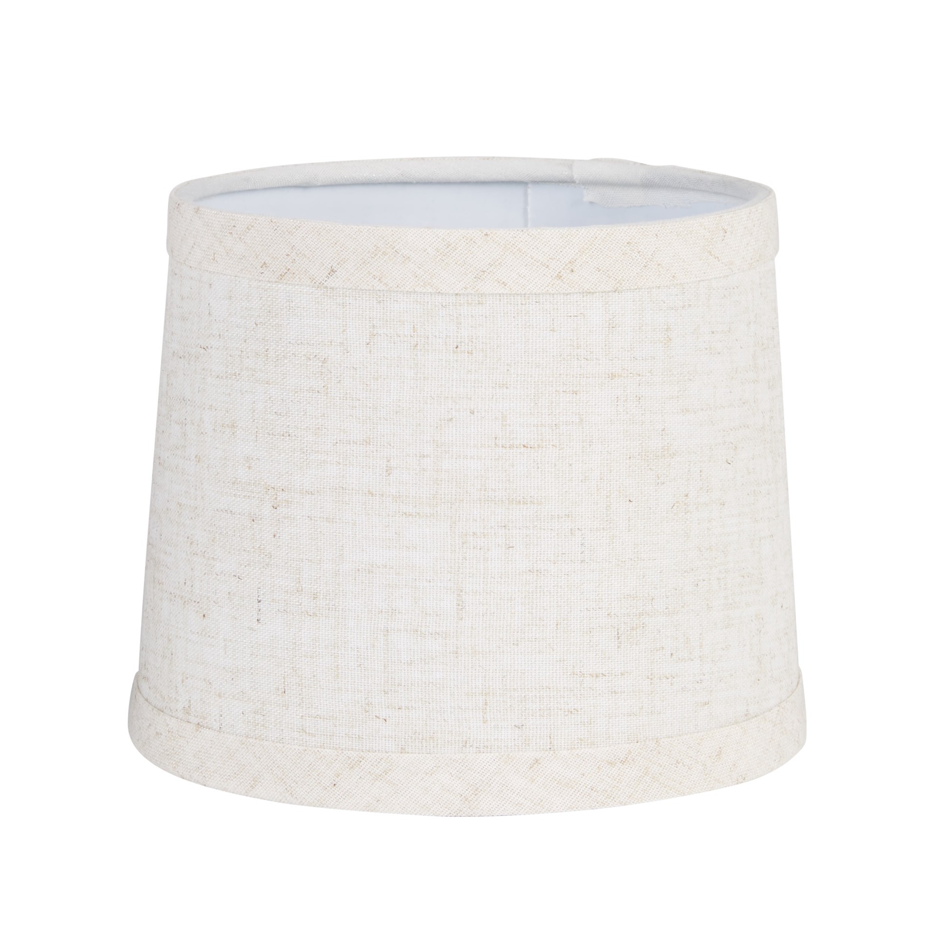 slide 1 of 6, allen + roth 4.5-in x 5.75-in Light gray Fabric Drum Lamp Shade, 1 ct