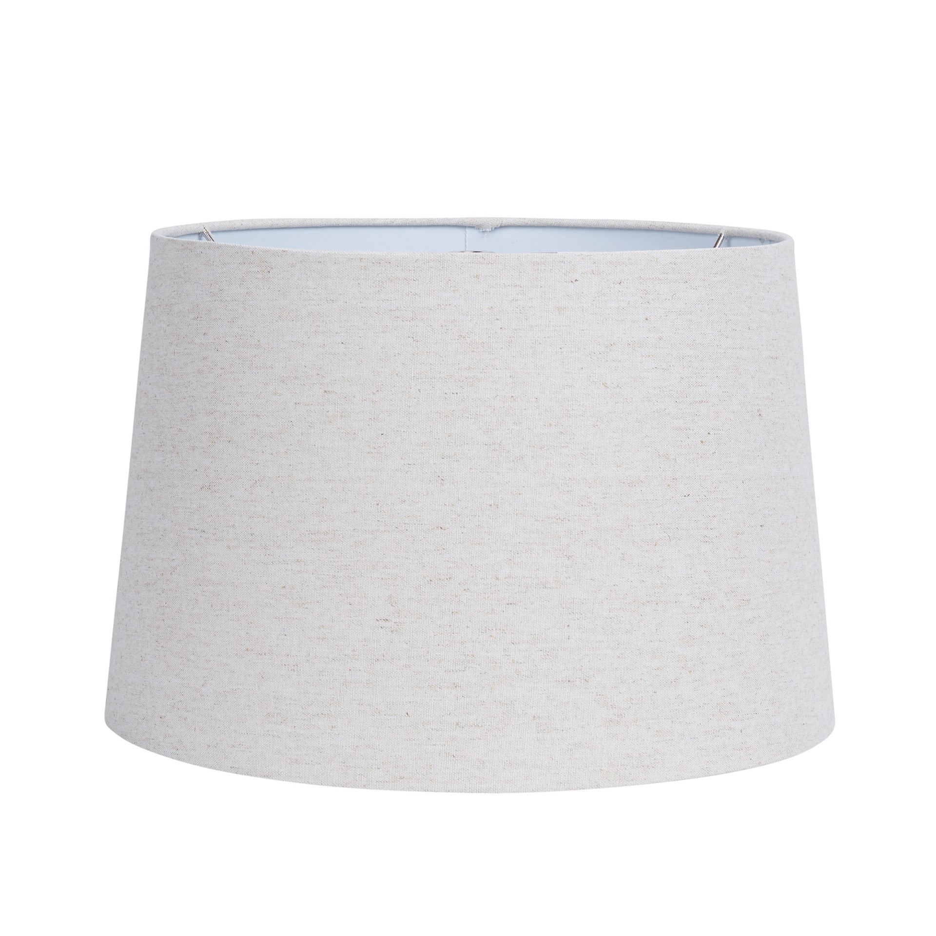 slide 1 of 6, allen + roth 10-in x 15-in Natural Fabric Drum Lamp Shade, 1 ct