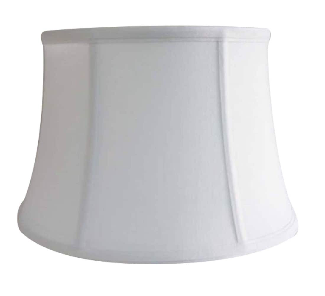 slide 1 of 6, allen + roth 10-in x 15-in White Fabric Bell Lamp Shade, 1 ct