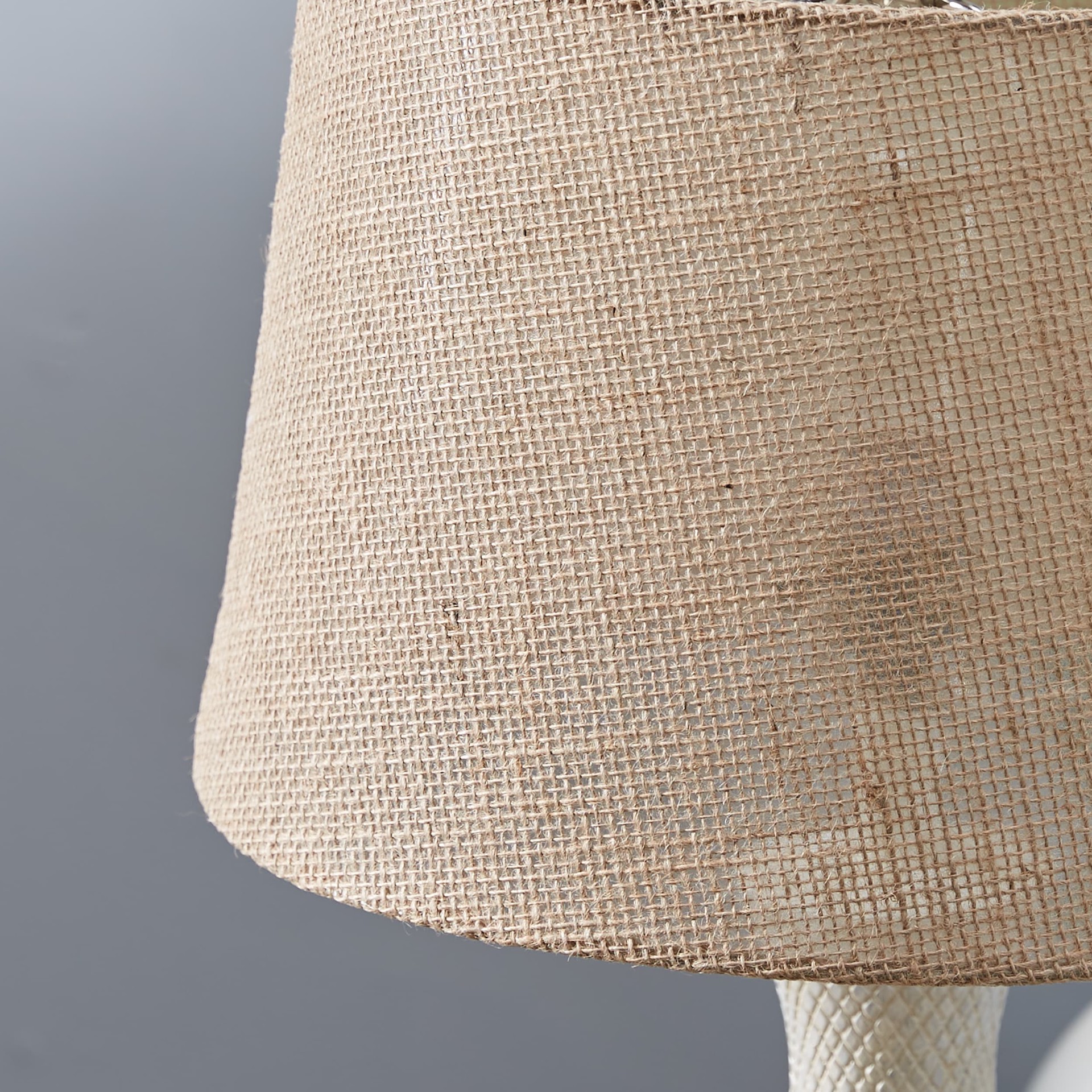 slide 6 of 6, allen + roth 10-in x 15-in Burlap Plastic Drum Lamp Shade, 1 ct