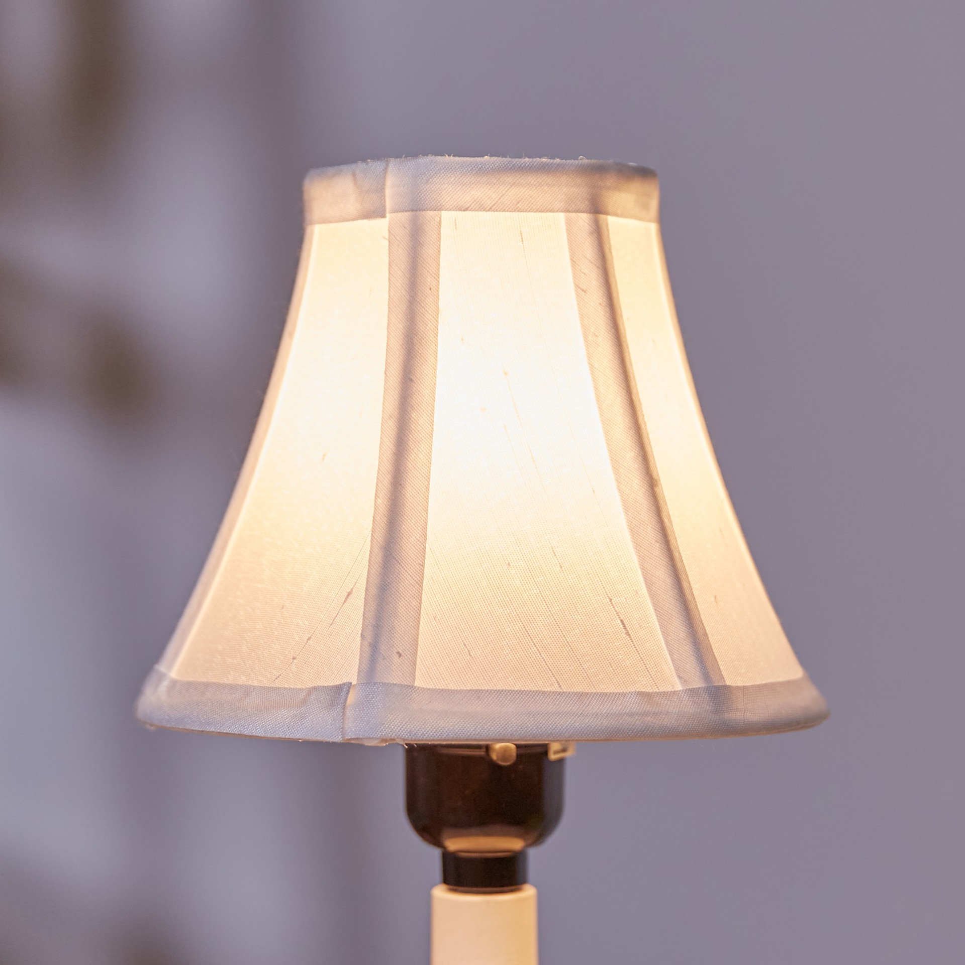 slide 5 of 6, allen + roth 5-in x 6-in White Fabric Bell Lamp Shade, 1 ct