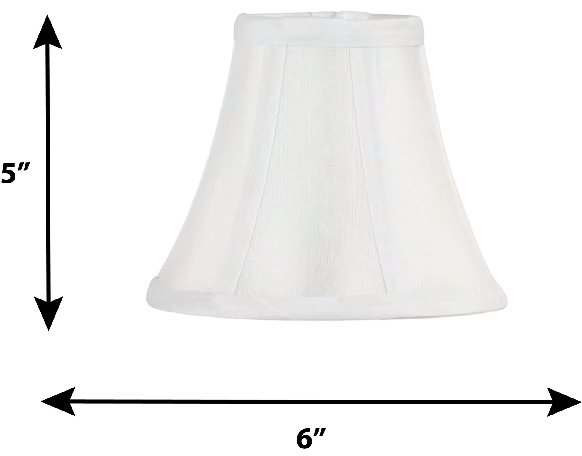 slide 6 of 6, allen + roth 5-in x 6-in White Fabric Bell Lamp Shade, 1 ct