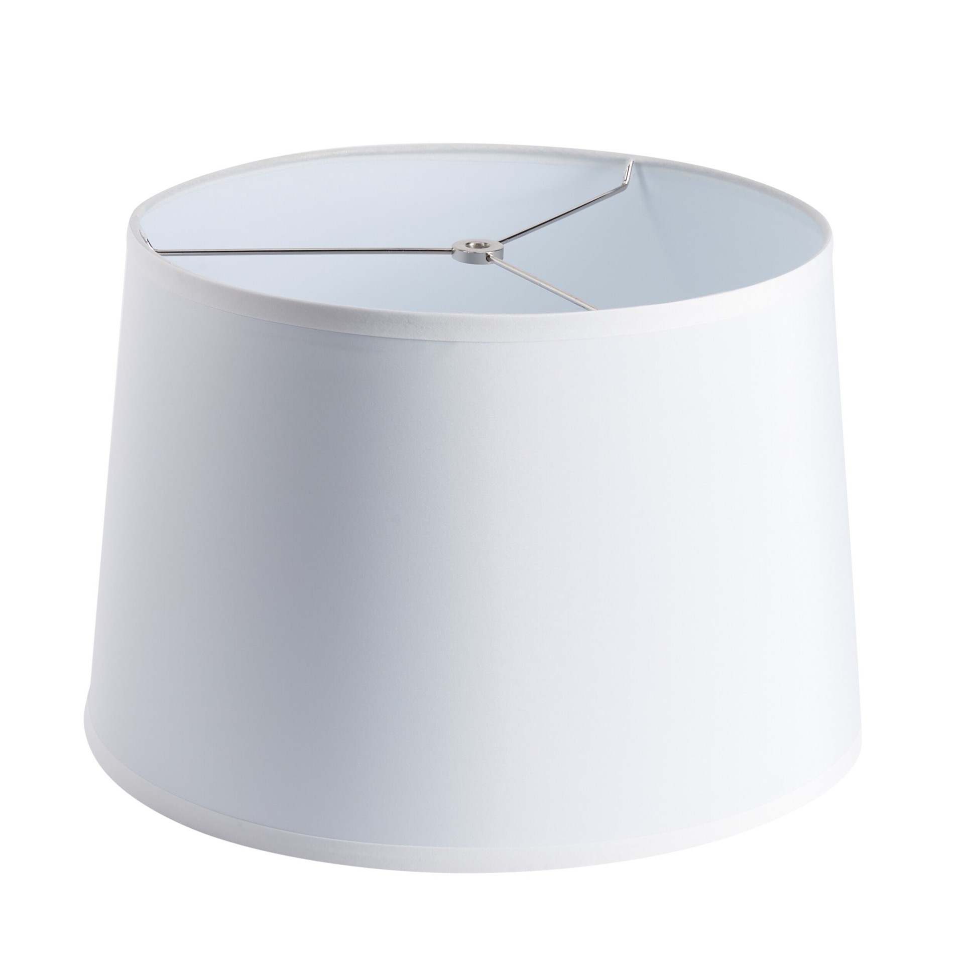 slide 4 of 6, allen + roth 10-in x 15-in White Fabric Drum Lamp Shade, 1 ct