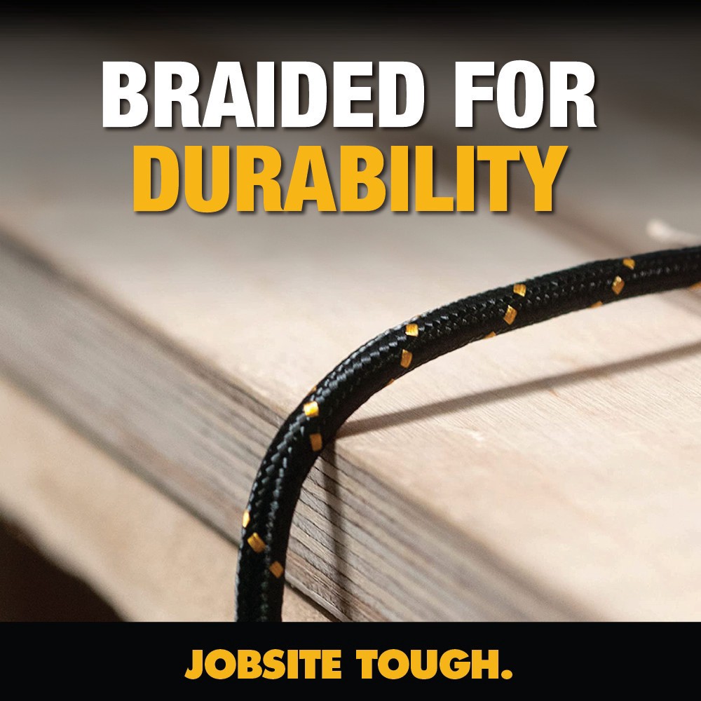 slide 2 of 6, DEWALT 10-ft USB Lightning Black Cable, 1 ct