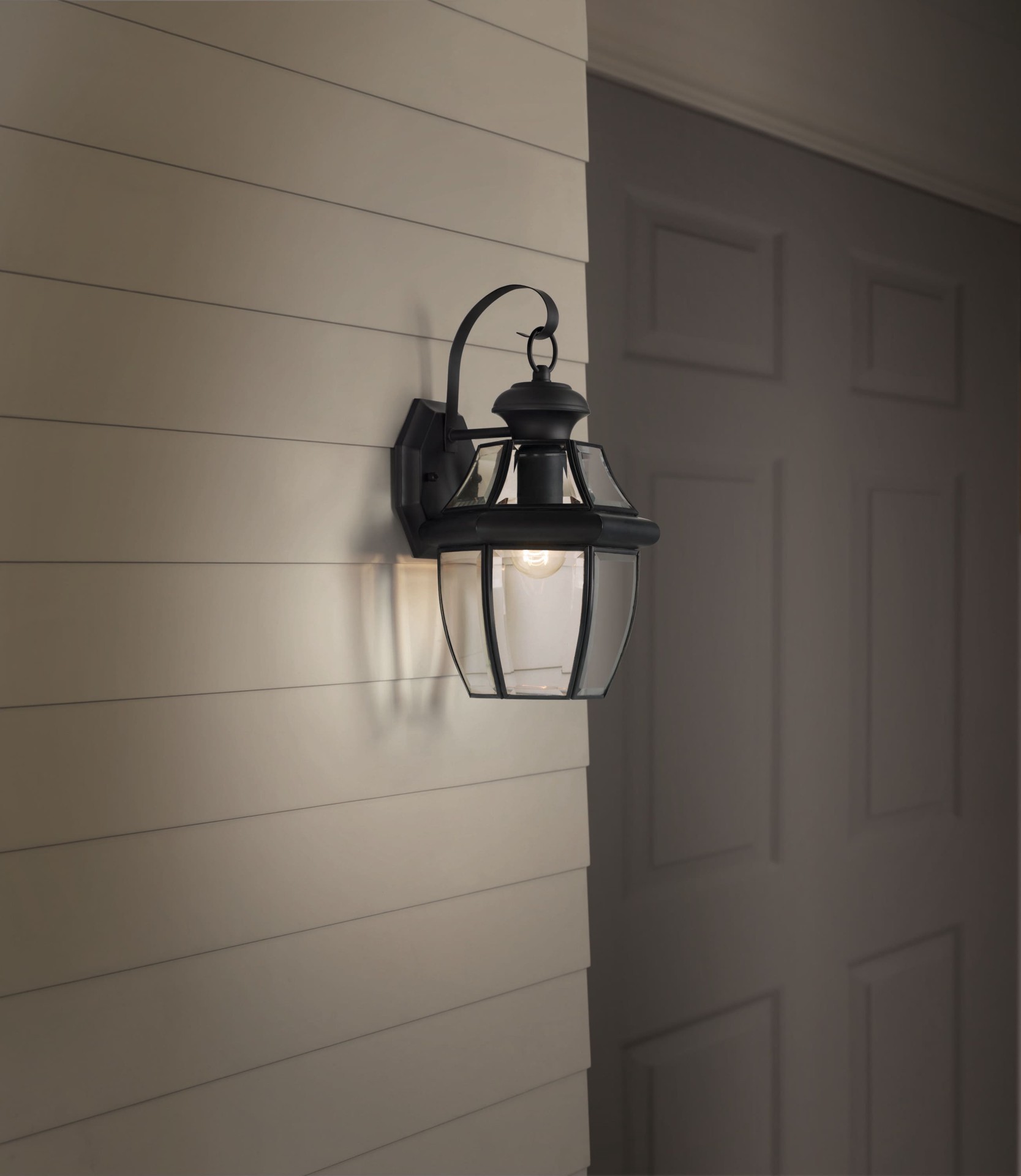 slide 5 of 6, allen + roth Brayden 1 -Light 13.62-in H Matte Black Hardwired Outdoor Wall Light, 1 ct