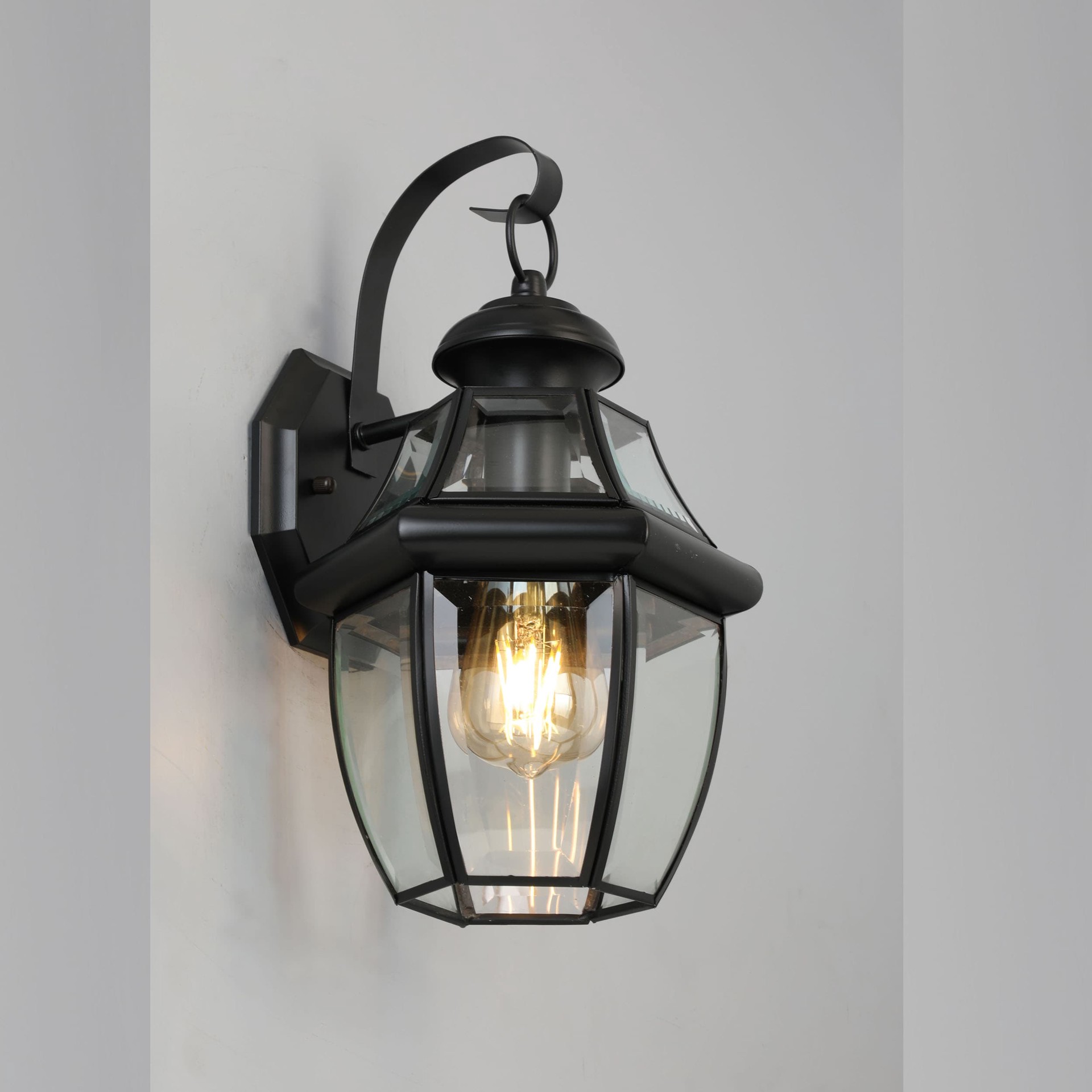 slide 1 of 6, allen + roth Brayden 1 -Light 13.62-in H Matte Black Hardwired Outdoor Wall Light, 1 ct