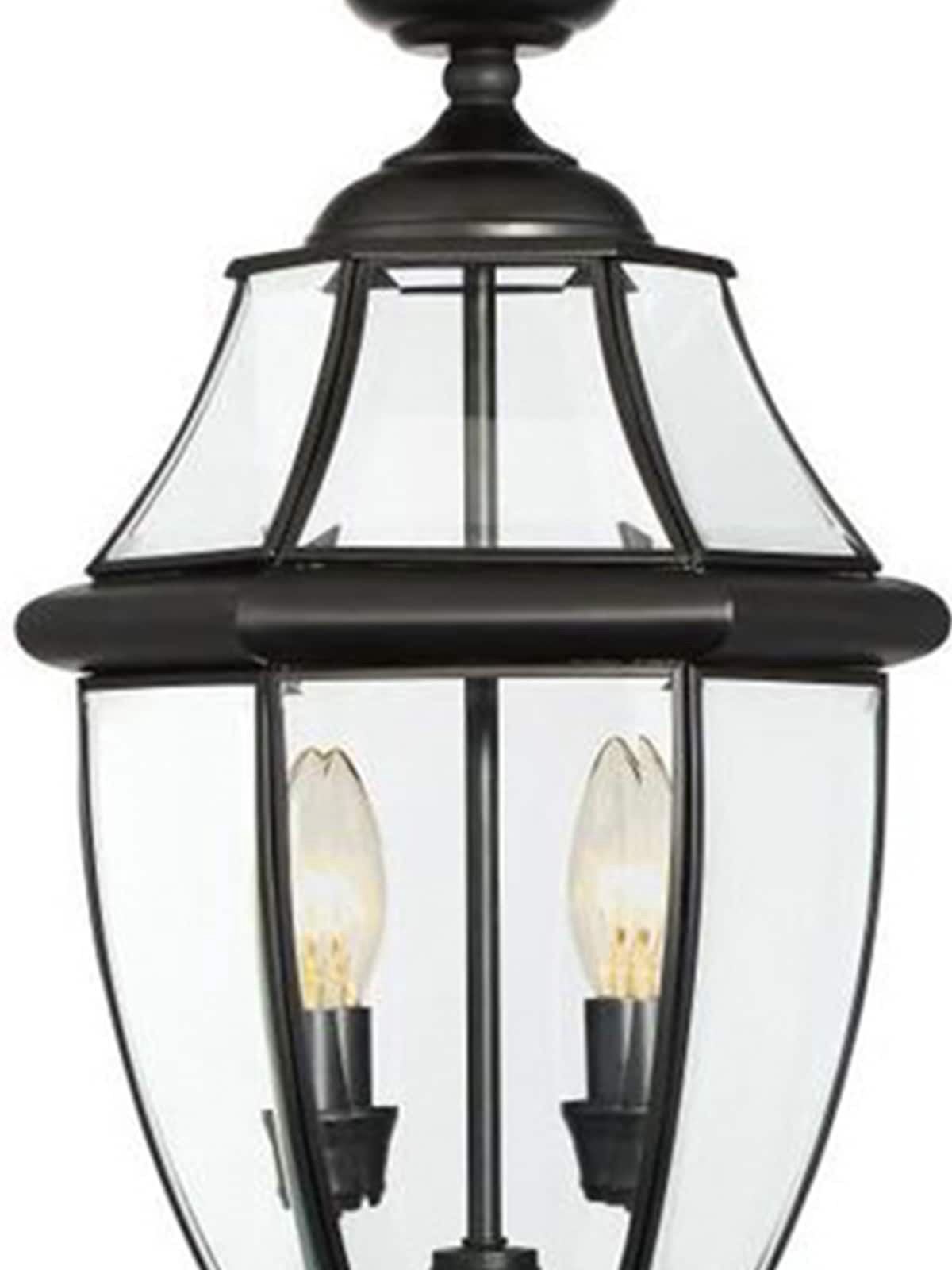 slide 6 of 6, allen + roth Brayden 21.63-in Matte black Traditional Outdoor Light post lantern, 1 ct