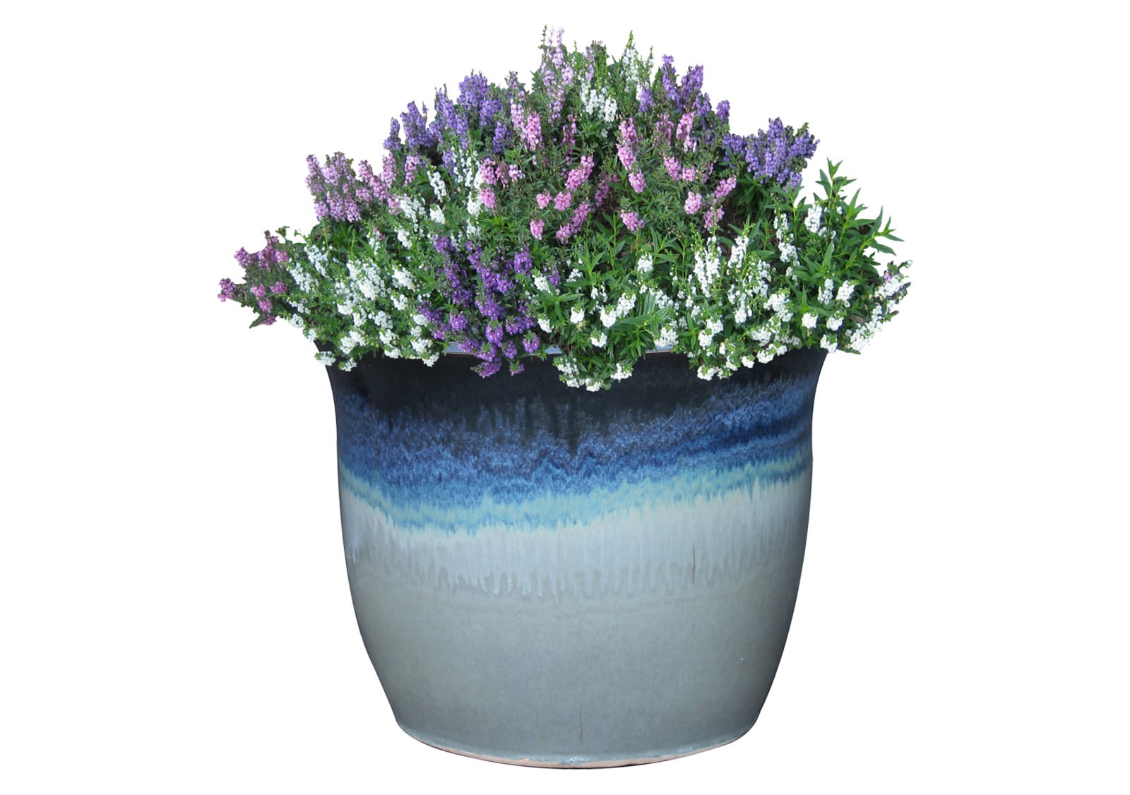 slide 4 of 6, allen + roth Round 9.8-in W x 9.8-in L Multiple colors/finishes Ceramic Outdoor Planter, 1 ct