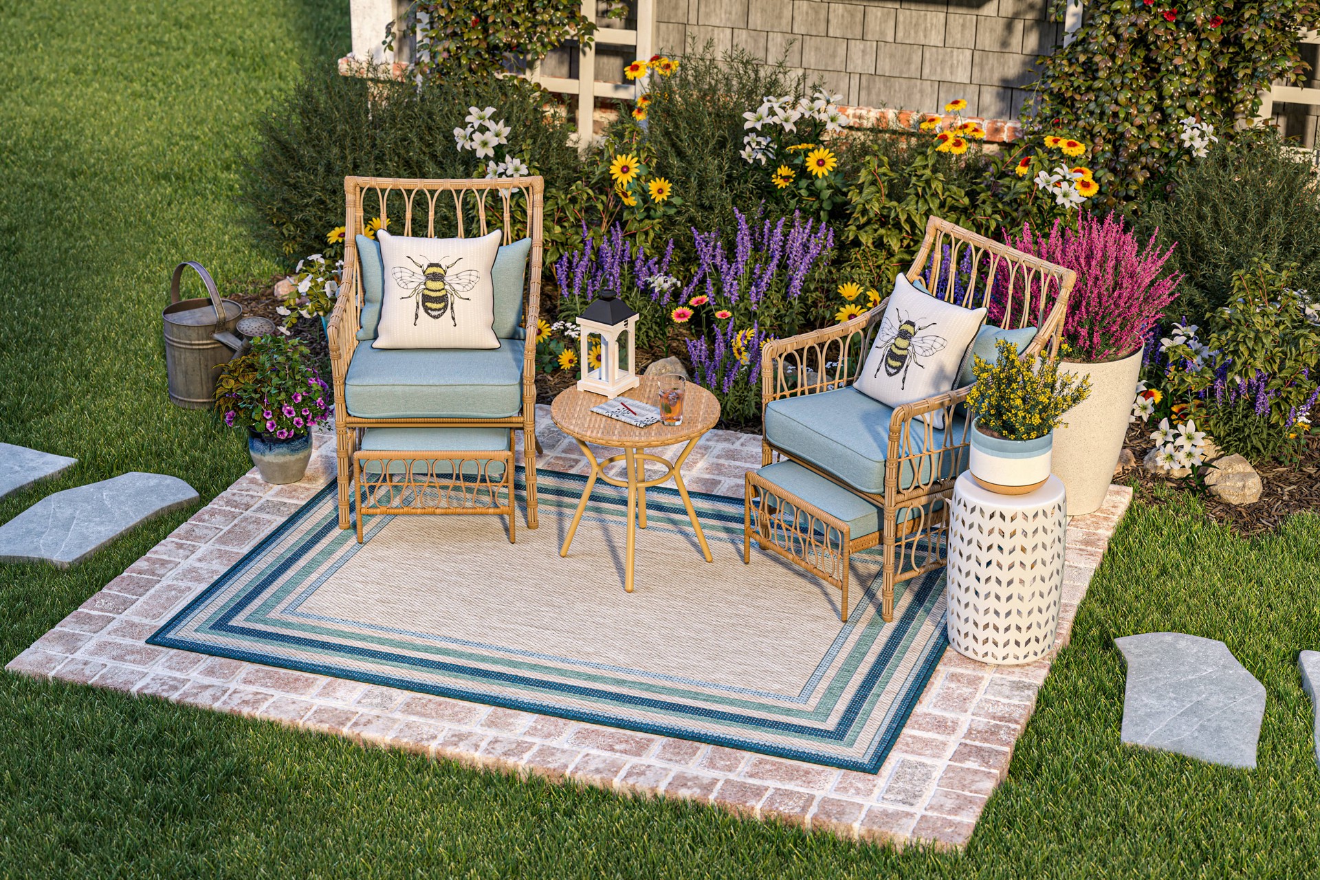 slide 2 of 6, allen + roth Round 7.2-in W x 7.2-in L Multiple colors/finishes Ceramic Outdoor Planter, 1 ct