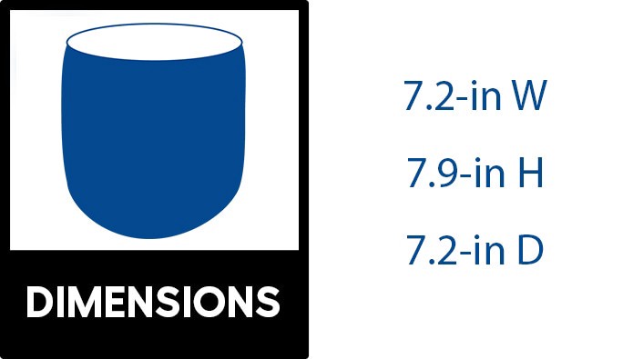 slide 4 of 6, allen + roth Round 7.2-in W x 7.2-in L Multiple colors/finishes Ceramic Outdoor Planter, 1 ct