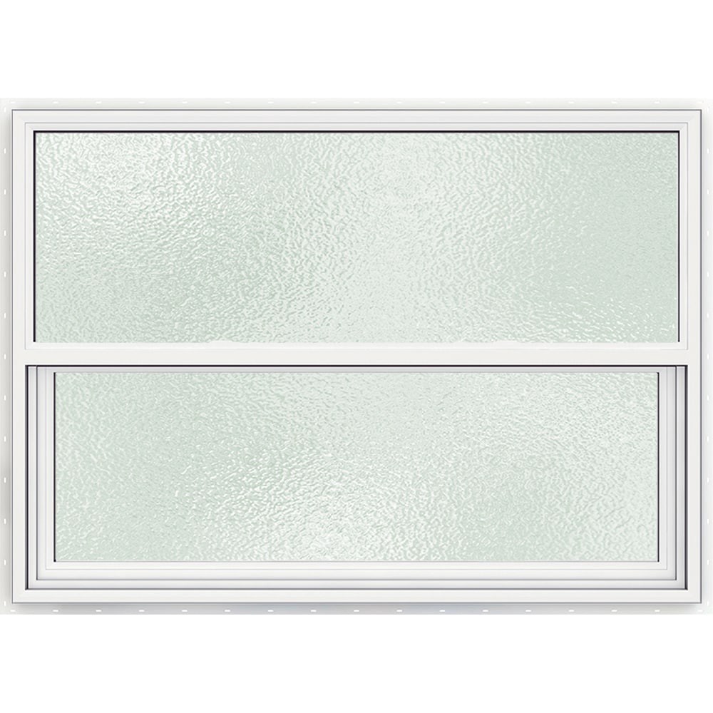 slide 1 of 6, JELD-WEN Premium Atlantic Vinyl 35-3/4-in x 24-3/4-in White Exterior Vinyl New Construction Single Hung Window Low-E Double Pane Glass (Half Screen Included), 1 ct