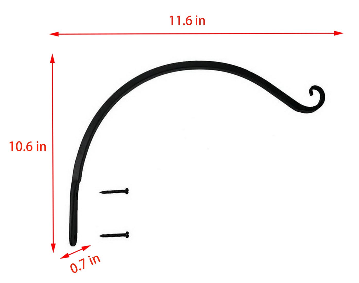 slide 2 of 6, Style Selections 12-in Black Steel Traditional Plant hook(s), 1 ct