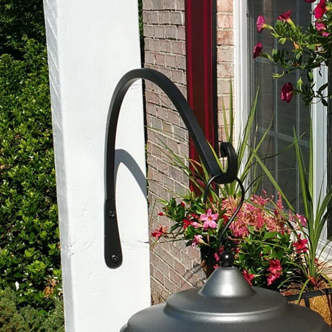slide 5 of 6, Style Selections 12-in Black Steel Traditional Plant hook(s), 1 ct