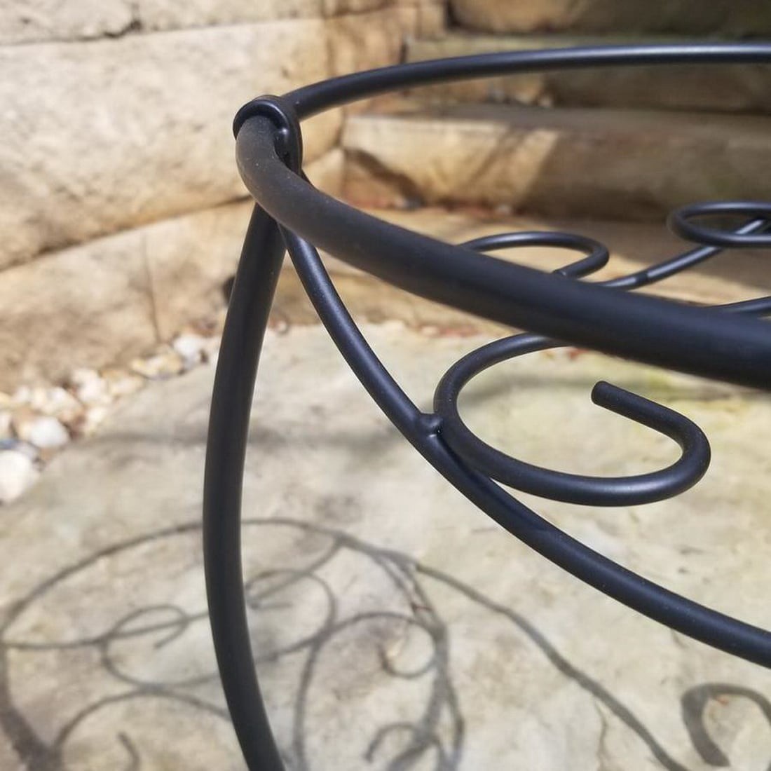 slide 4 of 6, Style Selections 15-in H x 11-in W Black Indoor/Outdoor Round Steel Plant Stand, 1 ct