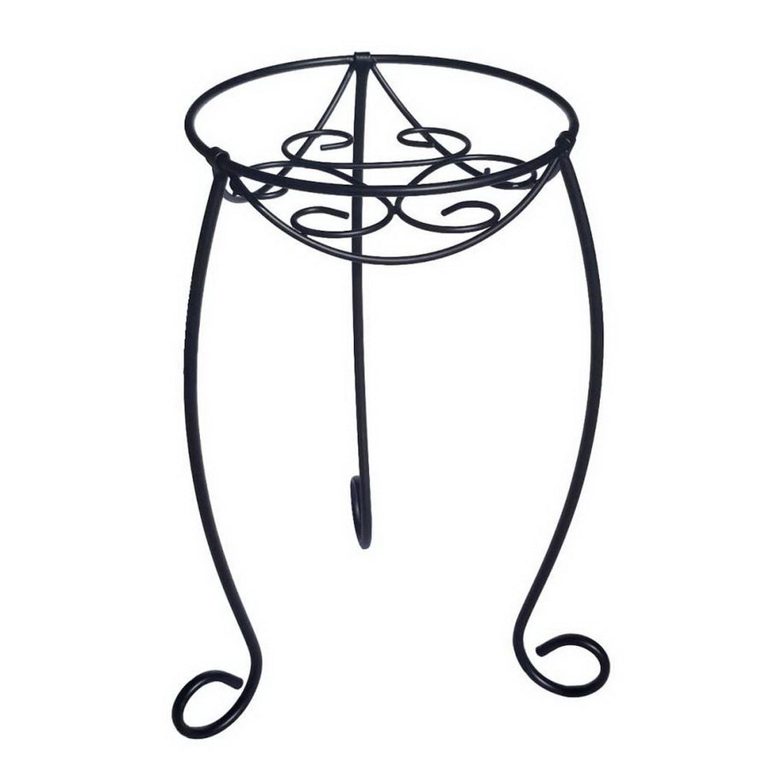 slide 1 of 6, Style Selections 21-in H x 11.25-in W Black Indoor/Outdoor Round Steel Plant Stand, 1 ct
