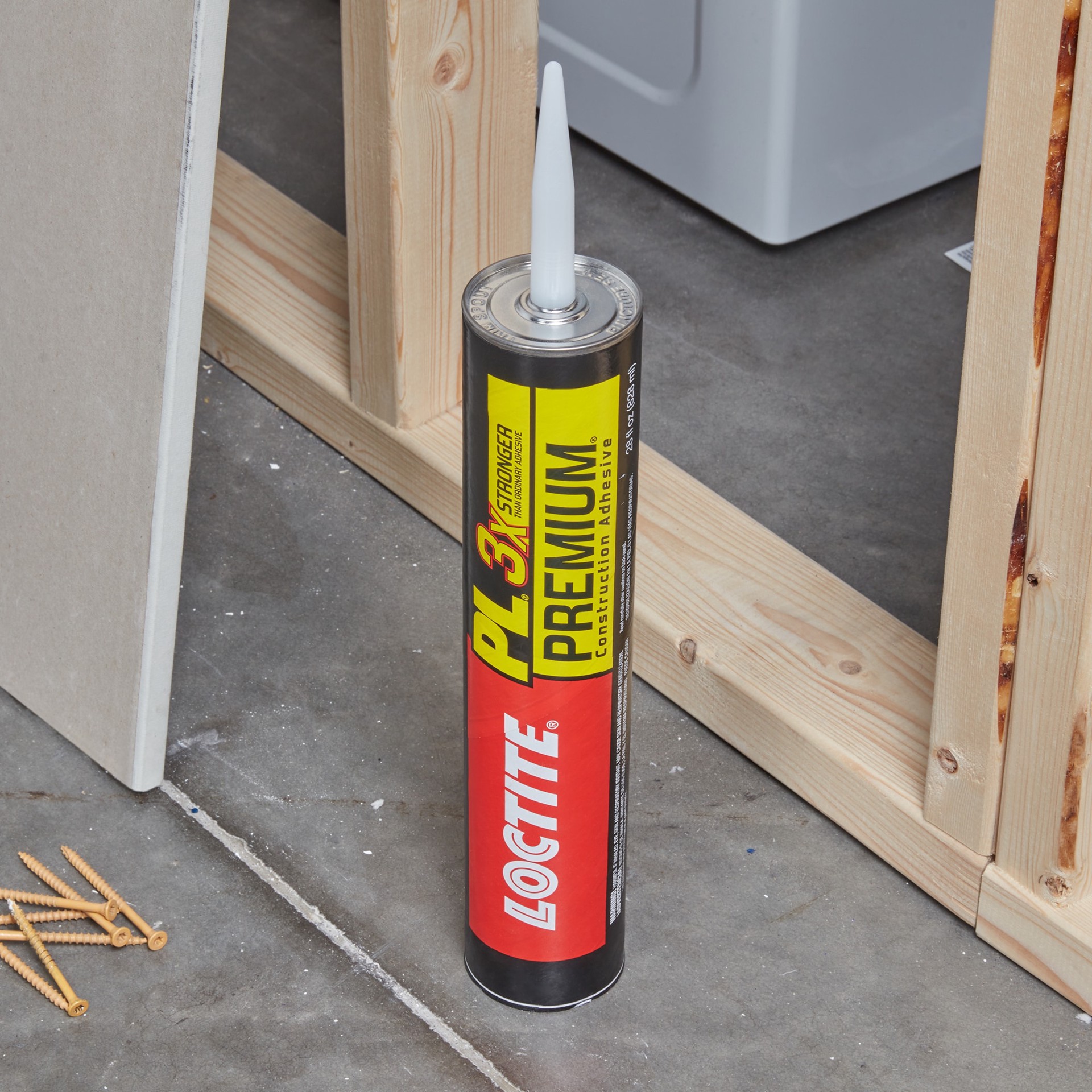 slide 3 of 6, LOCTITE PL Premium 3x Polyurethane Brown Multi-use Interior/Exterior Construction Adhesive ( 28-fl oz Fluid Oz), 1 ct